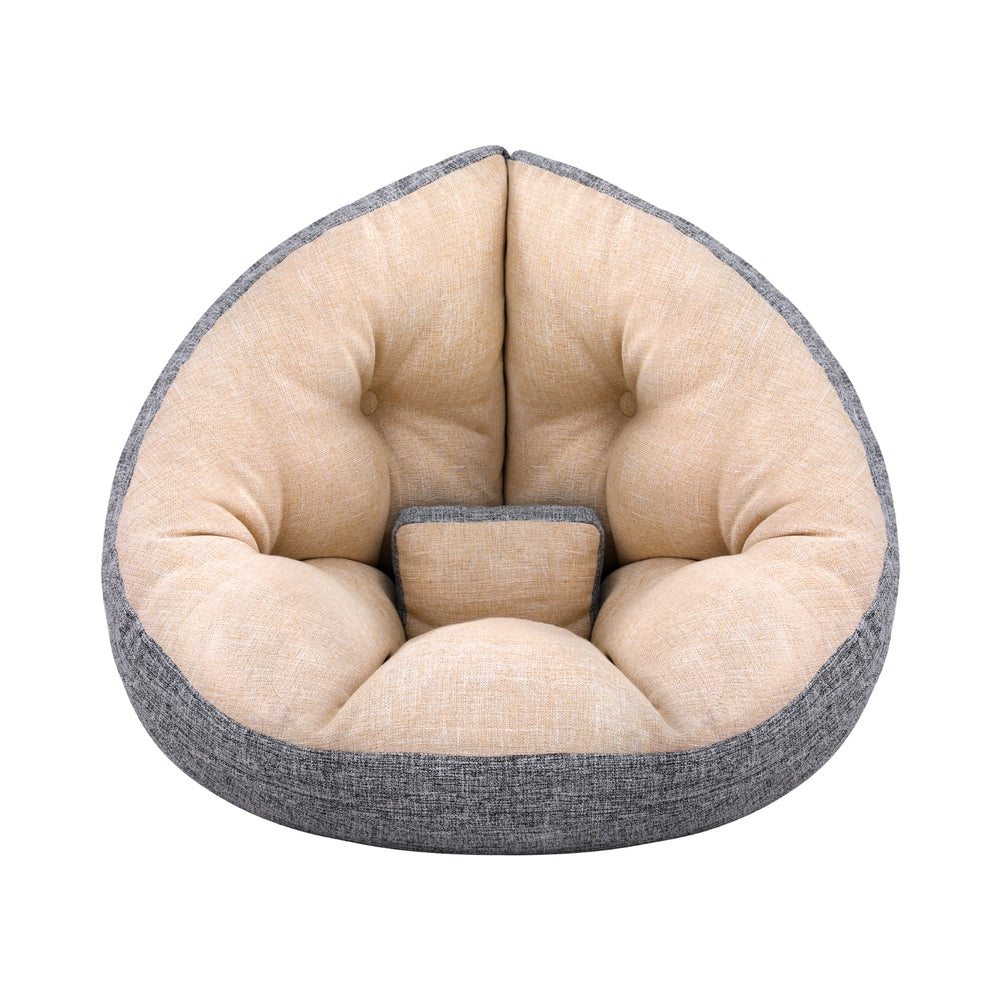 Comfortable Floor Lounge Day Bed Chair - Beige Sofa for Relaxing, Lounging & Napping - Perfect for Living Room, Bedroom or Nursery