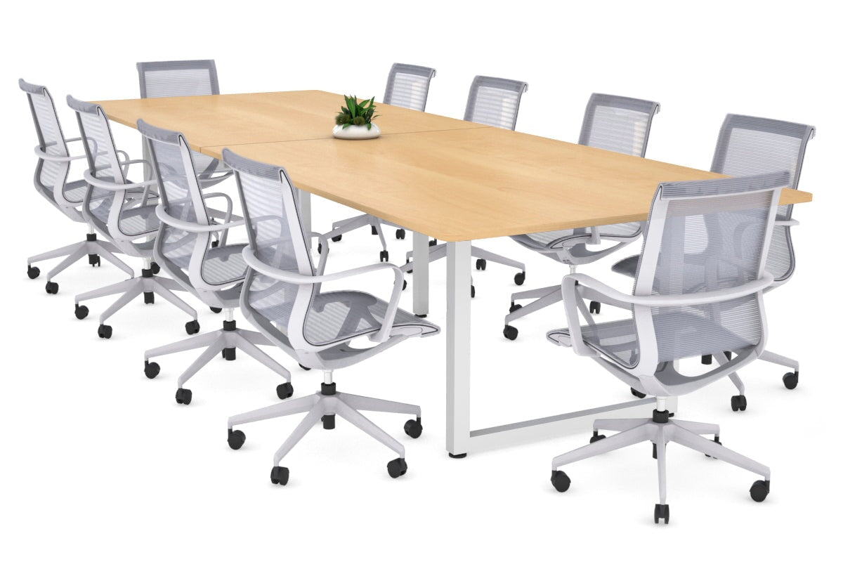 Modern Quadro Loop Legs Boardroom Table with Rounded Corners - 3200L x 1100W - Perfect for Executive Offices, Conference Rooms & Contemporary Workspaces