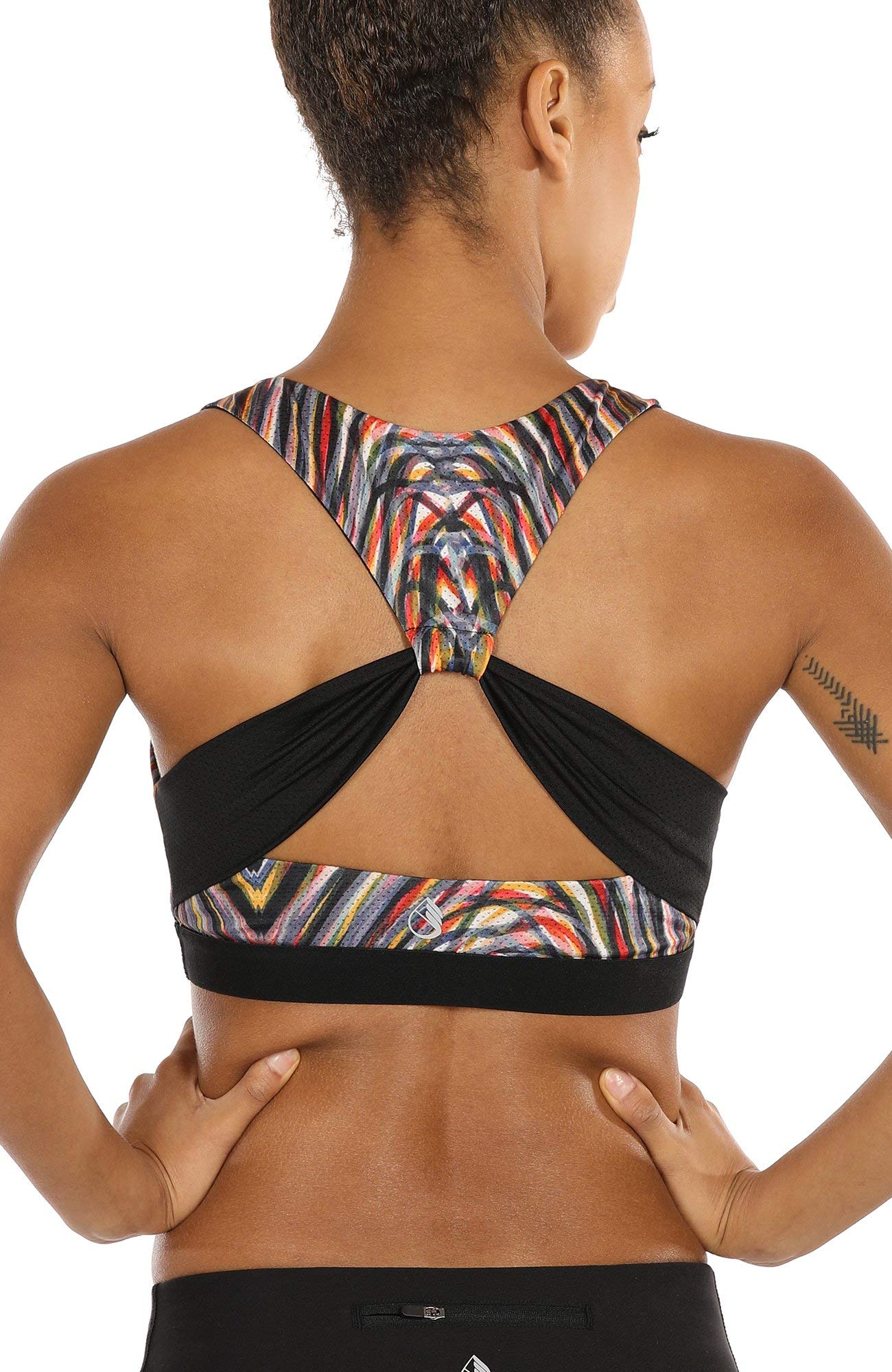 Icyzone Women's Workout Sports Bras - High Support Fitness Athletic Running Yoga Tops for Gym, Exercise & Active Lifestyle