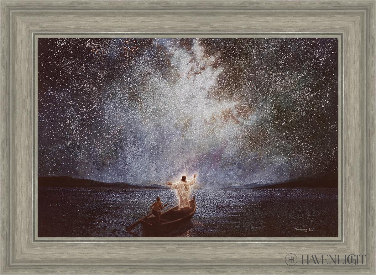 Calm And Stars By Yongsung Kim - Beautiful Celestial Wall Art for Home & Office Decor - Perfect for Bedroom, Living Room, Meditation Space