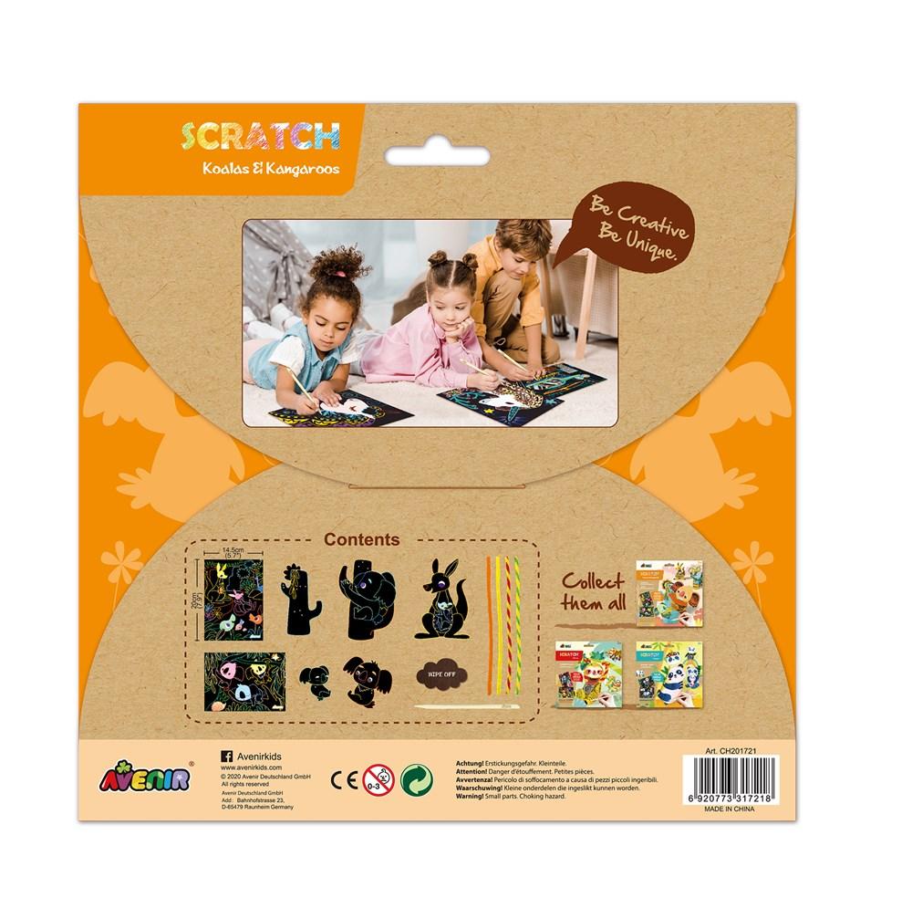 Scratch and Reveal Koalas & Kangaroos Stickers - Fun Educational Activity for Kids - Perfect for Classroom Rewards, Party Favors & Travel Entertainment