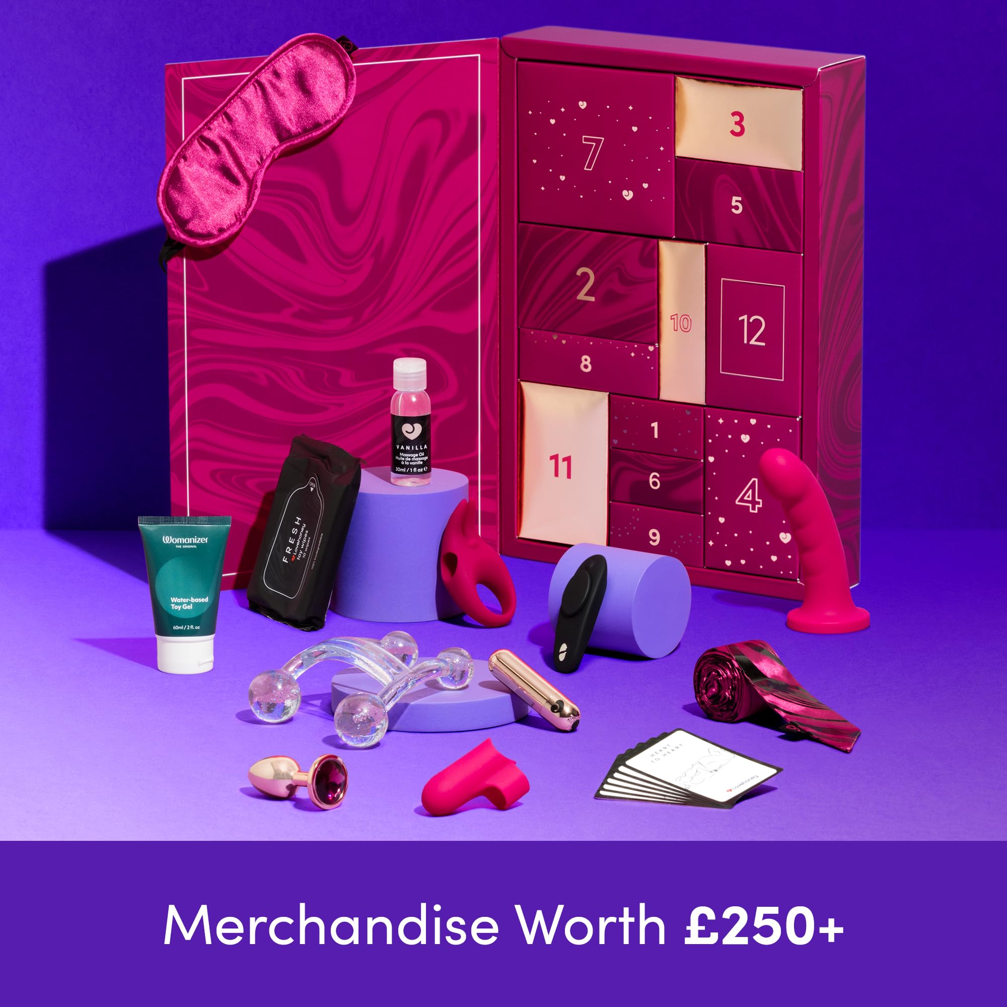 Lovehoney 12-Piece Romantic Couples Sex Toy Gift Set for Women & Men - Includes Vibrator, Bullet Massager, Cock Ring, Lube & Erotic Games | Perfect for Anniversary, Valentine's Day & Spicing Up Your Relationship | $250 Value Adult Toy Collection