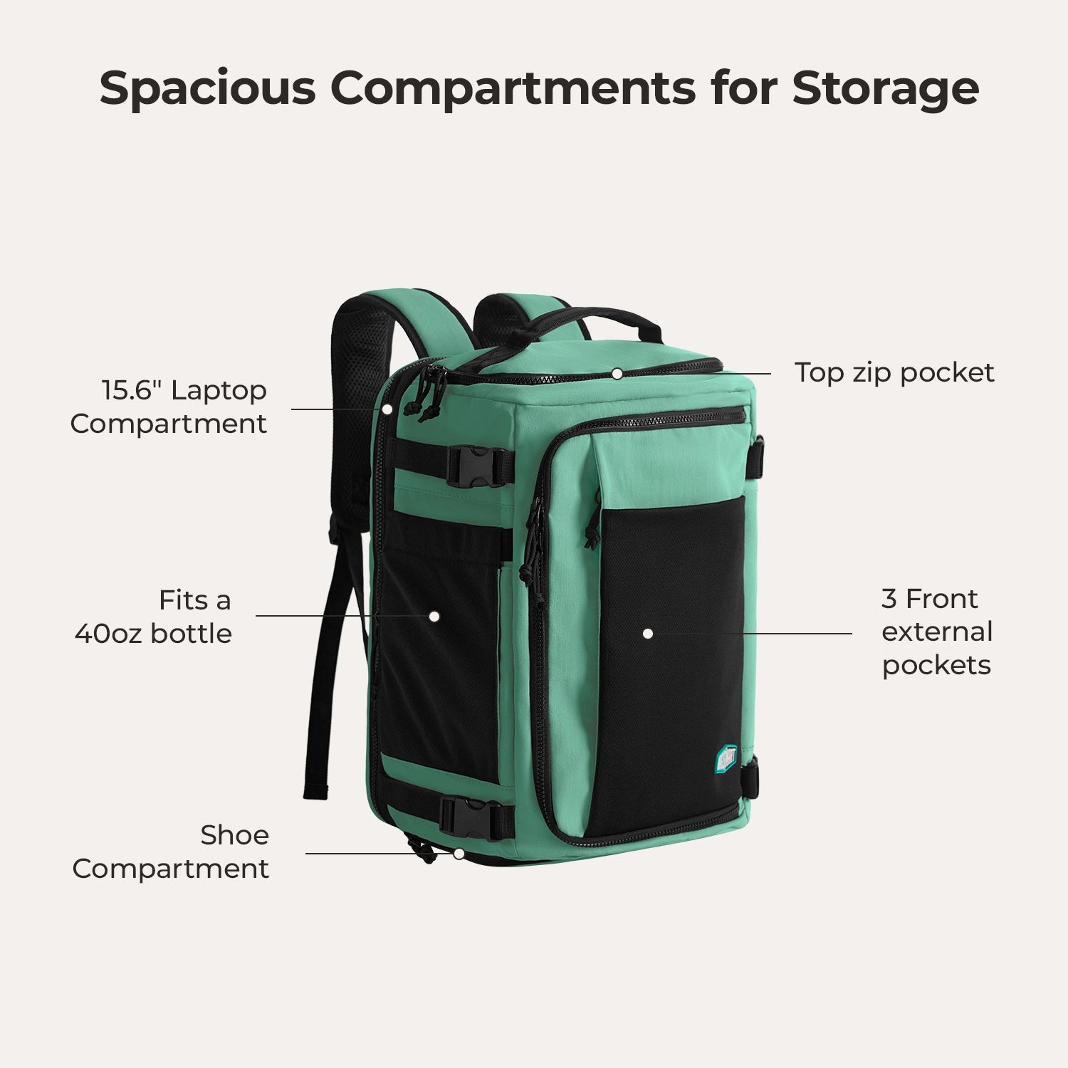 Blast Mesh Travel Backpack - Lightweight Durable Carry-On Backpack for Men & Women | Perfect for Air Travel, Hiking & Daily Commute