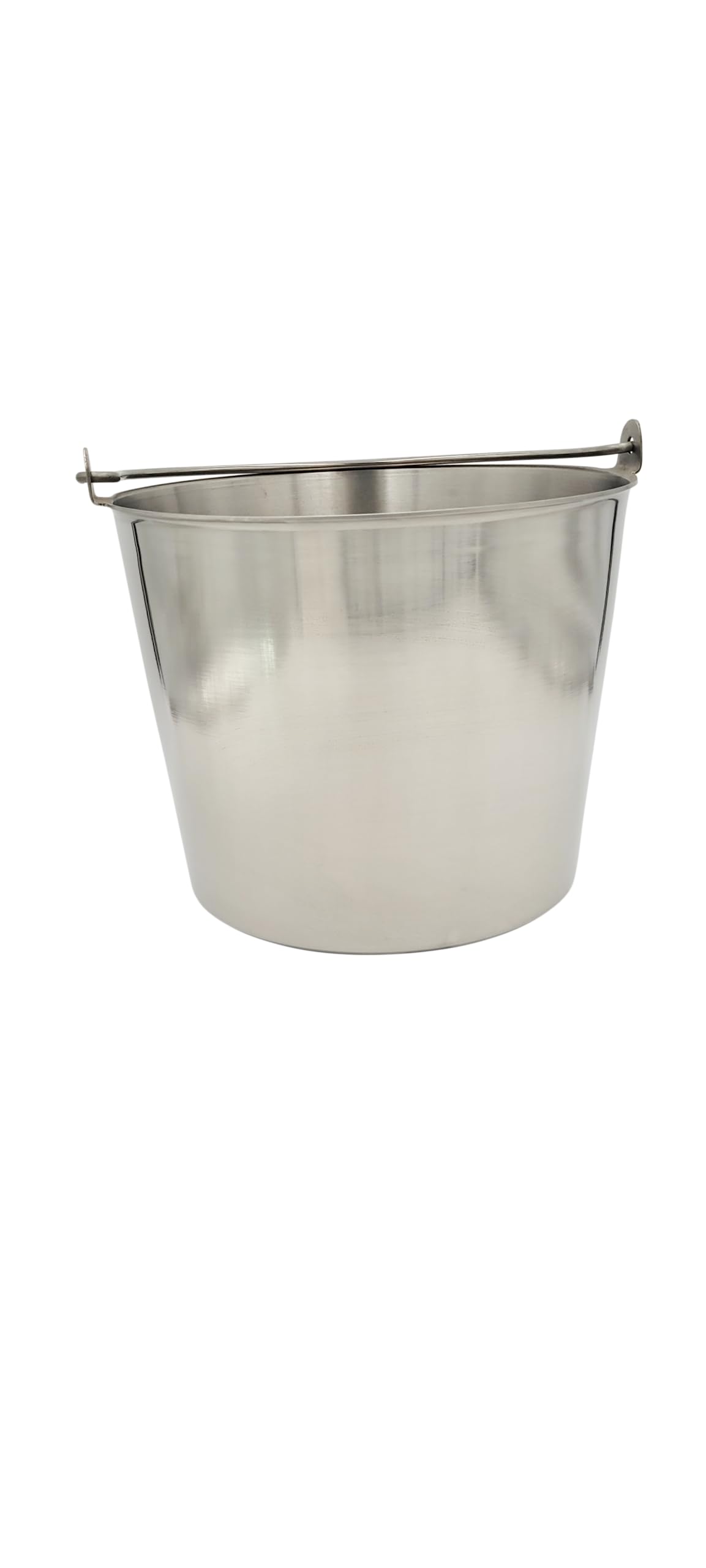 Premium Stainless Steel Pail - Heavy Duty 13 Qt Seamless Vet/Milk Bucket | Made in USA | Durable & Thick Construction (9-20 Qt Sizes Available) | Perfect for Farm, Dairy, Veterinary & Industrial Use