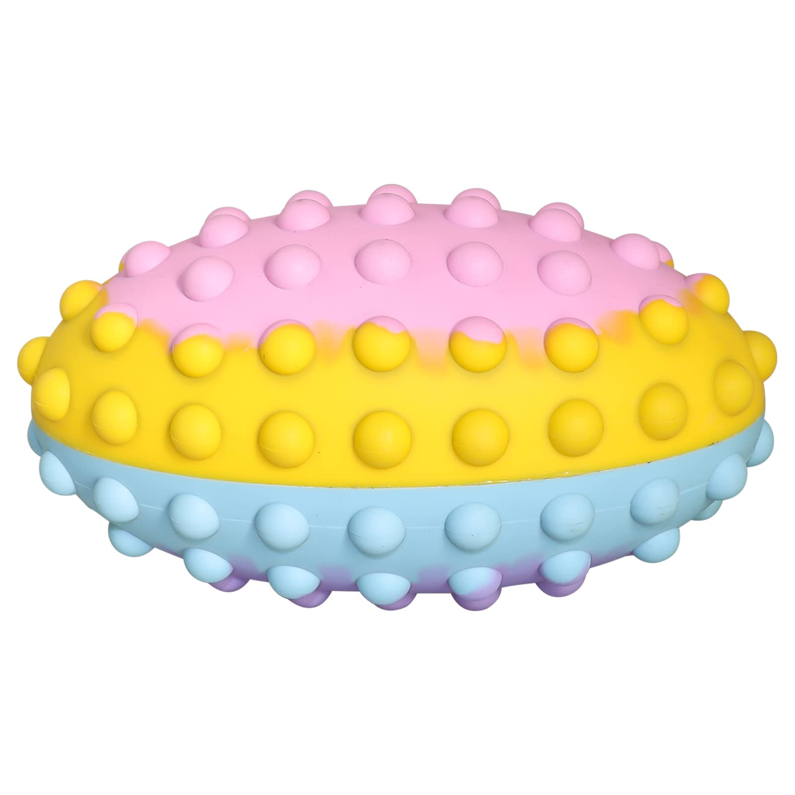 BEYOLO Baseball Push Pop Fidget Toys - Football Pop-It Sensory Stress Relief Balls for Kids & Adults (Pink, Yellow, Blue, 20cm x 11cm) - Perfect for Anxiety Relief, Classroom Focus & Office Stress Management