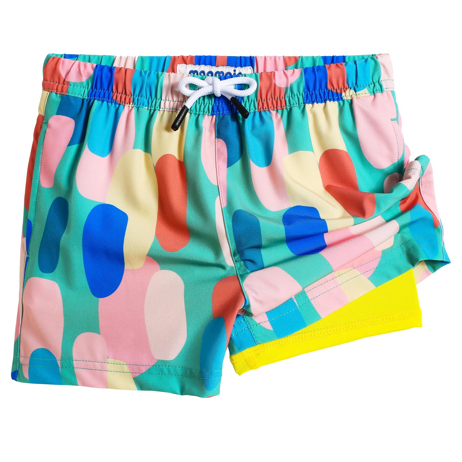 Maamgic Boys Swim Trunks with Compression Liner - Quick Dry Stretch Swim Shorts for Toddlers & Kids - 2-in-1 Beach & Pool Swimwear for Summer Water Activities