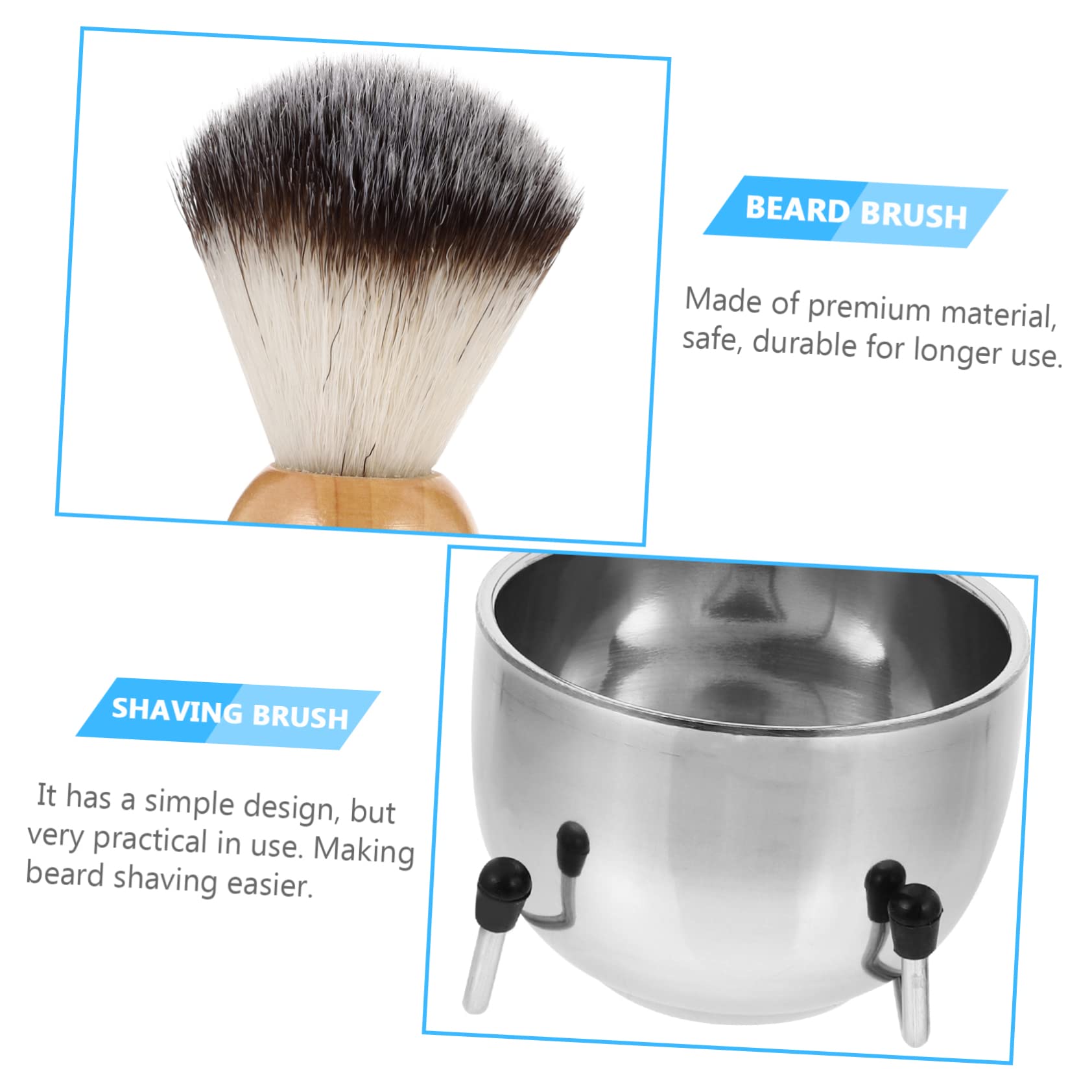 Premium Men's Shaving Kit - Healeved 1 Set with Shave Brush, Razor & Bowl for Smooth Shaving | Perfect Gift for Father's Day & Travel Grooming Essentials