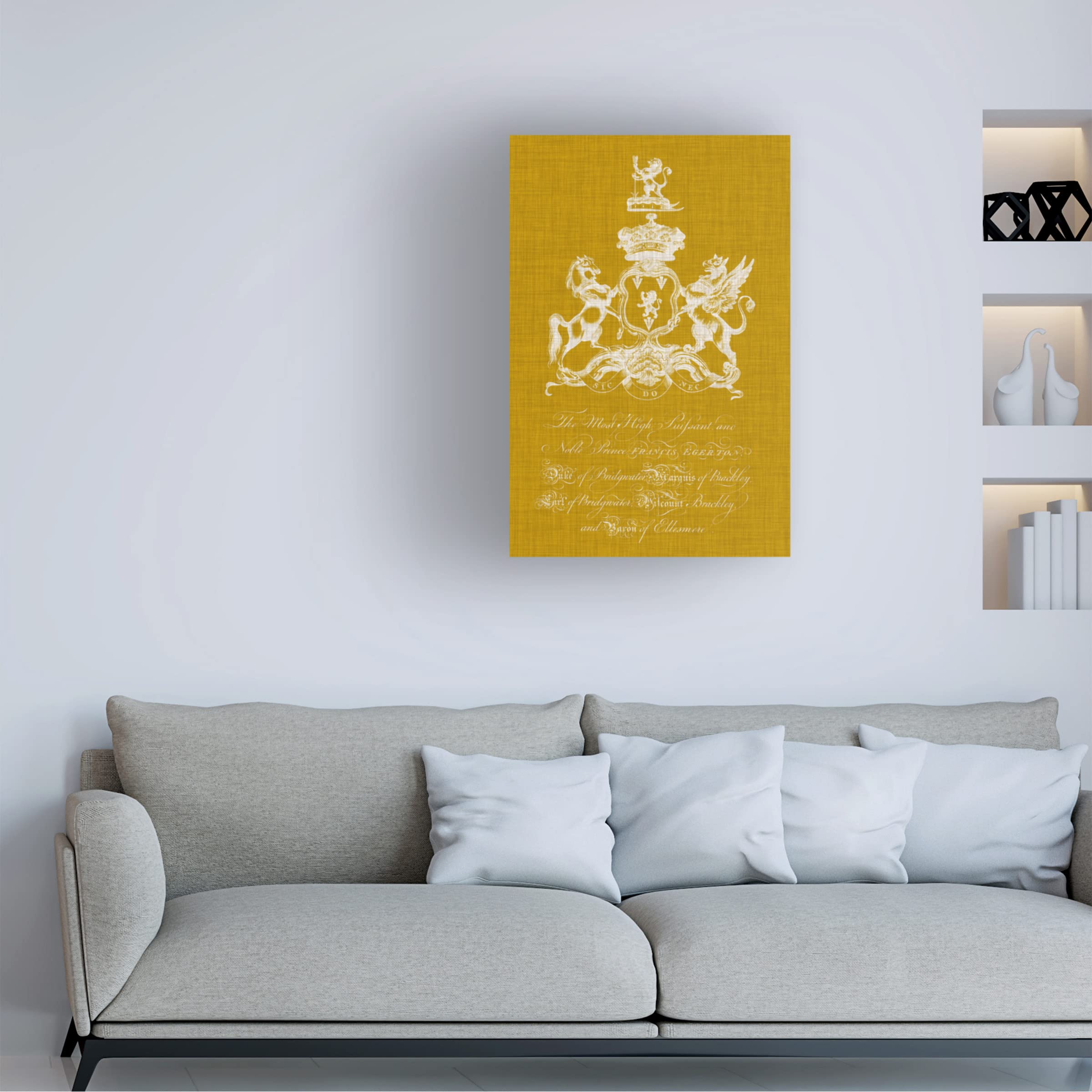 Trademark Fine Art 'Heraldry Pop IV' Canvas Wall Art Print - Modern Abstract Home Decor for Living Room, Bedroom & Office