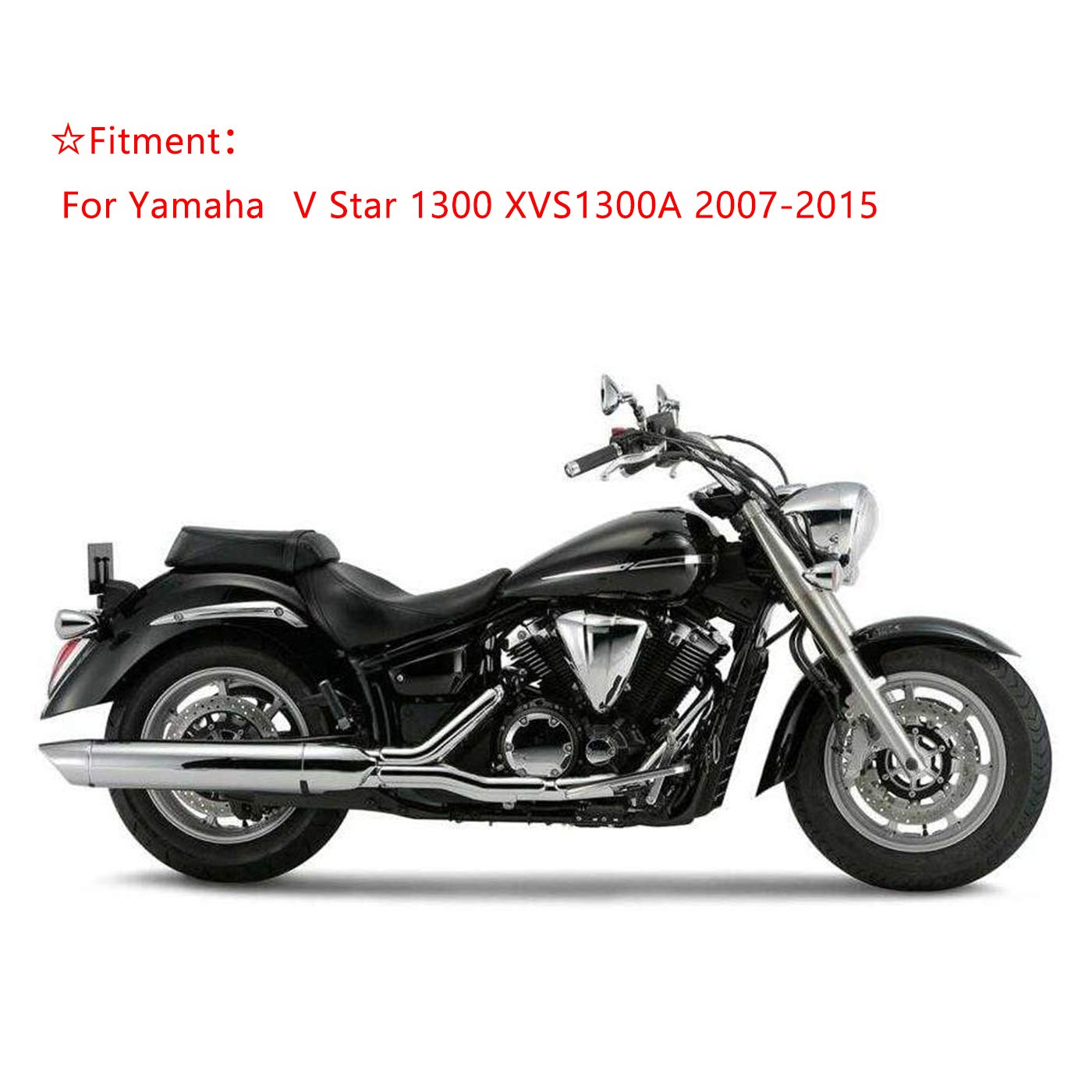 YAMAHA V Star 1300 XVS1300A Tourer Midnight Star Radiator Cover Shrouds Bezel Grill Grille Guard Protector (2006-2016) - Chrome Motorcycle Accessory for Enhanced Protection & Style on Long Rides