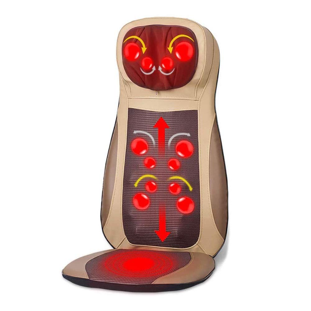 Qin Shiatsu Back Massager with Heat - Deep Tissue Kneading Massage Cushion for Back Pain Relief, Massage Chair Pad for Home, Office & Car Use - Perfect for Stress Relief After Work, Long Drives & Muscle Relaxation