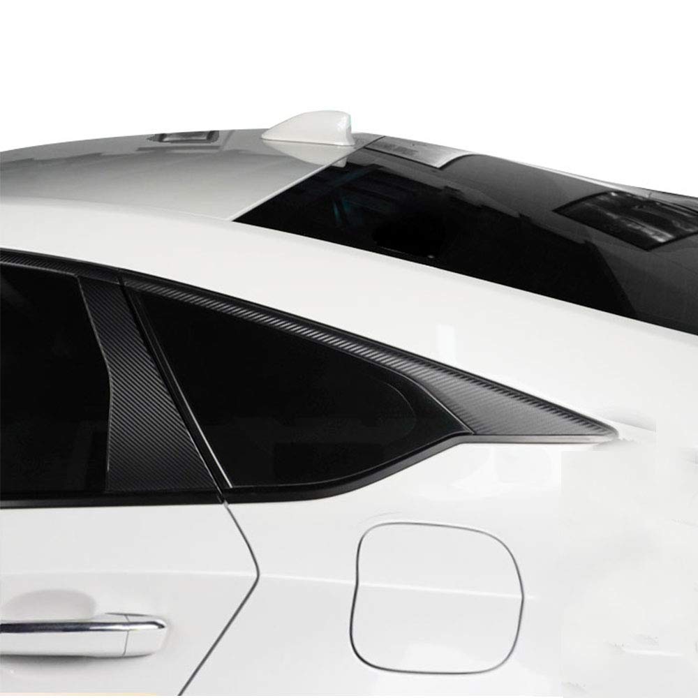 XITER Car Door Window Edge Trim Stripe - Carbon Fiber Black Exterior Auto Body Cover Sticker for Honda 10th Gen Civic 2016-2021 - Upgrade Accessories for Style & Protection (Perfect for Car Shows, Daily Driving & Customization)