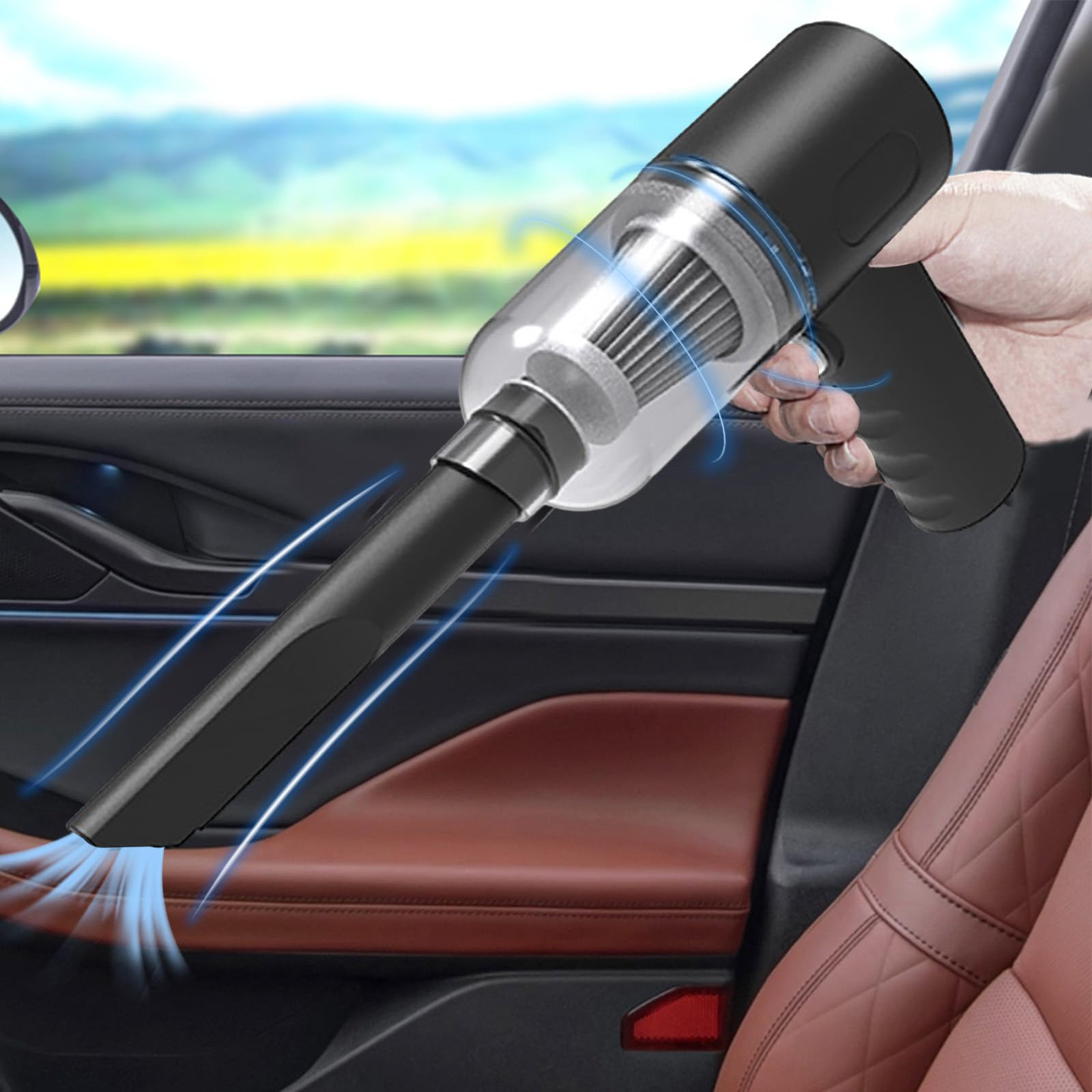 MIANHT Mini Dust Buster - 120W Powerful USB Portable Vacuum Cleaner | Cordless Handheld Car Vacuum with Strong Suction | Perfect for Car Seats, Home & Office Cleaning | Flash Deal Prime Today Only