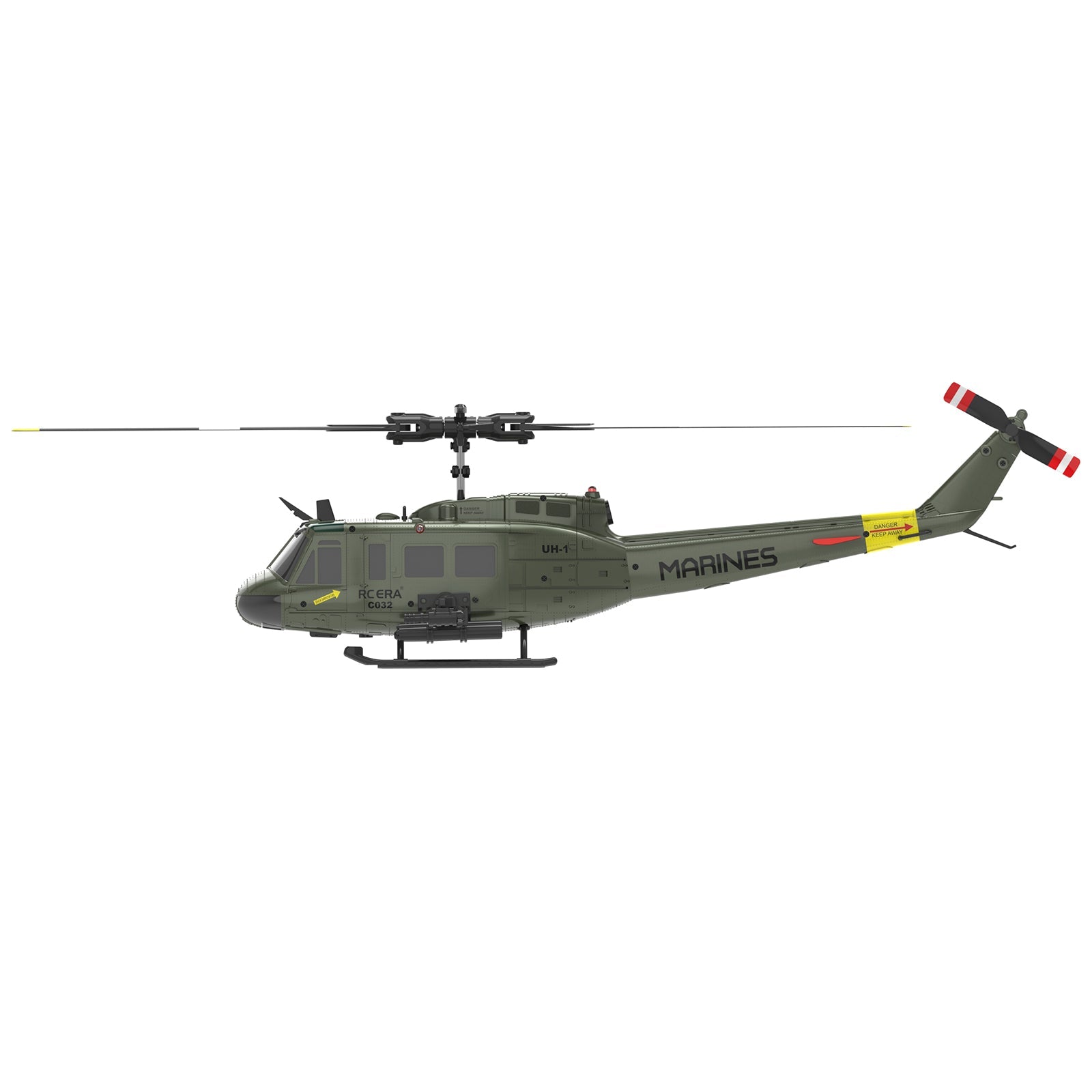 RC ERA C032 UH-1 Huey 6 Channel Brushless RC Helicopter with Gyro - 3D Flight Capable - Remote Control Helicopter for Adults & Hobbyists - Perfect for Outdoor Flying, Aerial Photography & RC Enthusiasts