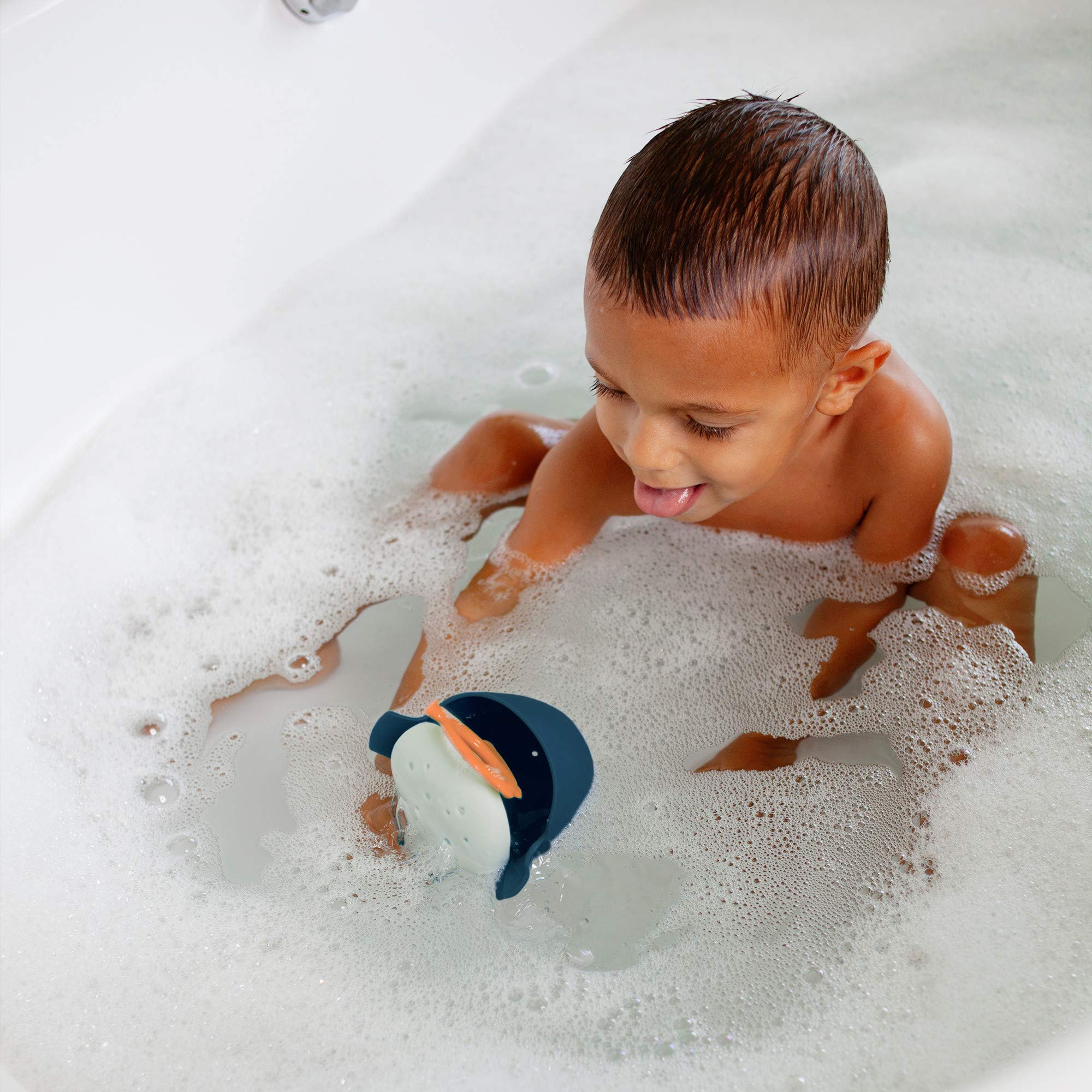 Boon Chomp Whale Bath Toy - Interactive Baby Bath Toys for Sensory Development - Fun Toddler Bath Time Toys - Best Baby Gifts & Stocking Stuffers for 1 Year Old and Up - Perfect for Water Play, Early Learning & Bathtub Fun