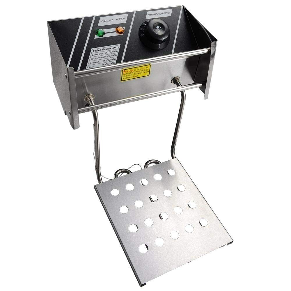 Commercial Single Tank Basket Electric Deep Fryer 2500W 6L Stainless Steel Countertop Restaurant Fryer with Basket Scoop - Perfect for Fast Food Restaurants, Food Trucks & Home Kitchen Cooking