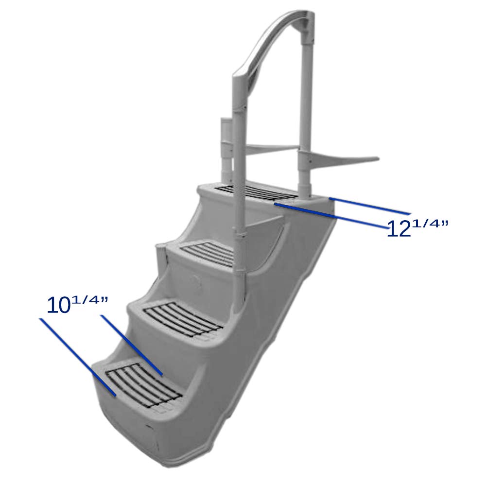 Above Ground Pool Step Ladder - Easy Drop-In Entry & Exit for Safe Swimming | Perfect for Inground & Above Ground Pools, Backyard, Family Use