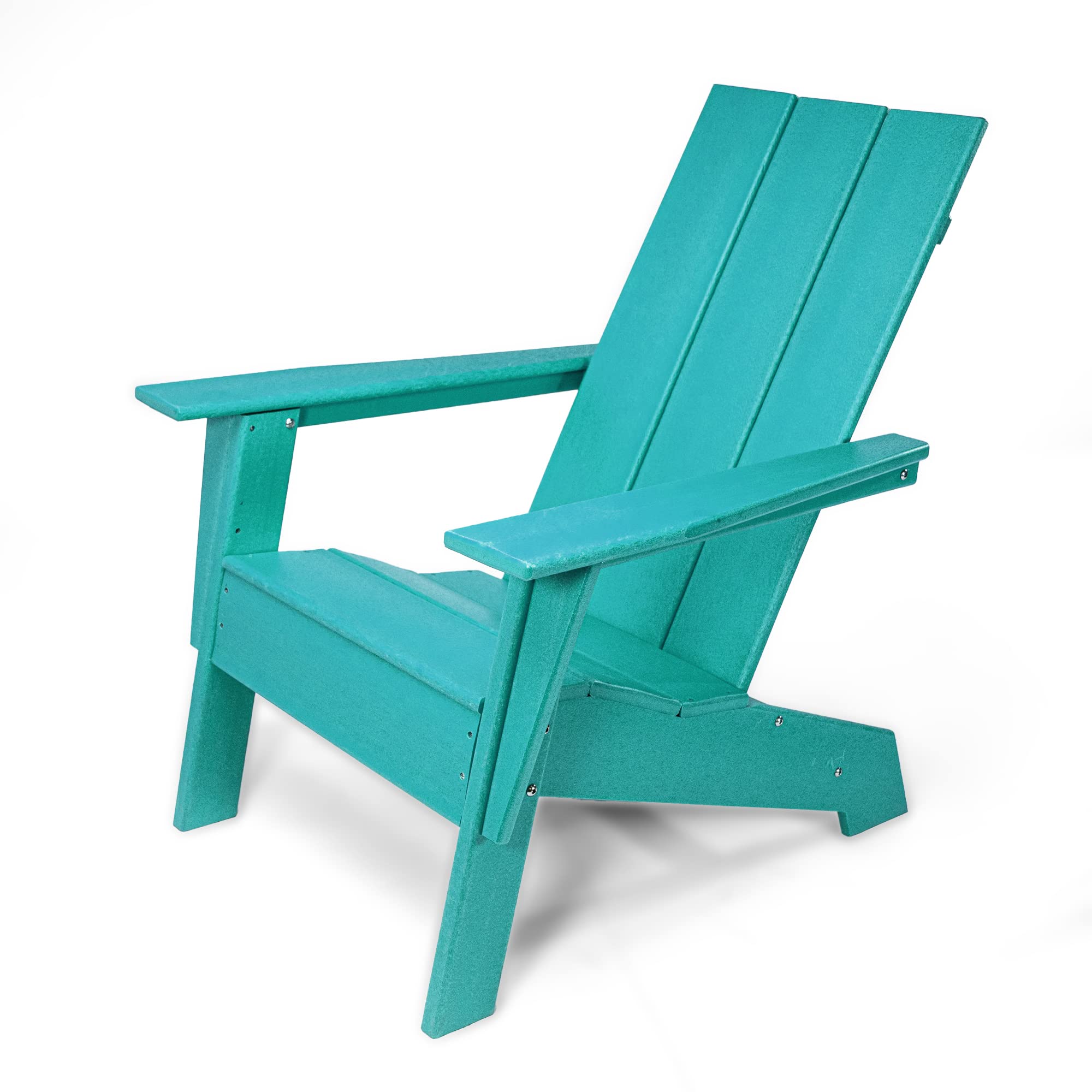 Premium HDPE Resin Recycled Plastic Adirondack Chair - All Weather Resistant, Comfortable Modern Patio Furniture for Outdoor Relaxation (Aqua Blue) | Perfect for Backyard, Poolside & Garden Decor