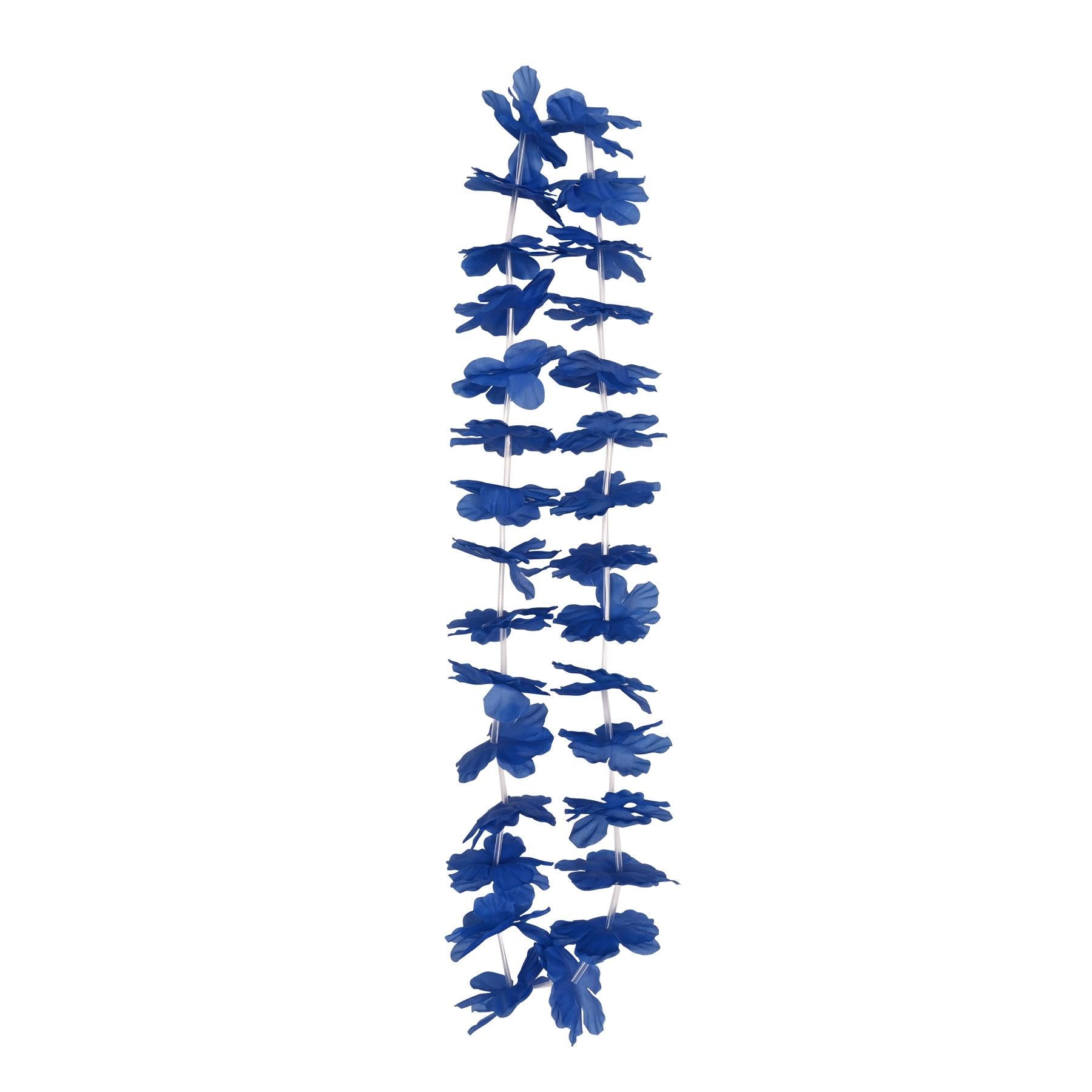 12 Pack Beistle Luau Party Blue Hawaiian Lei - Tropical Themed Necklaces for Hawaiian Luau, Beach Party, Summer Festival & Costume Accessories