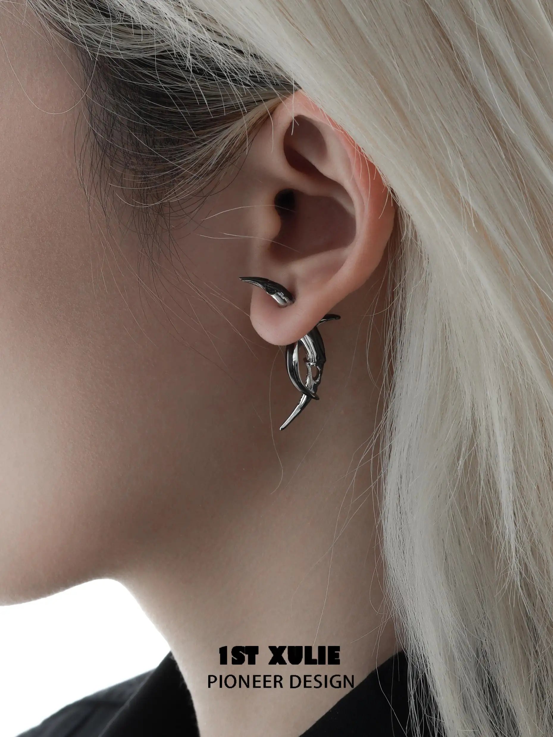 925 Sterling Silver Crescent Moon Barbed Earrings for Women - Hypoallergenic Dangle Earrings for Everyday Wear & Special Occasions