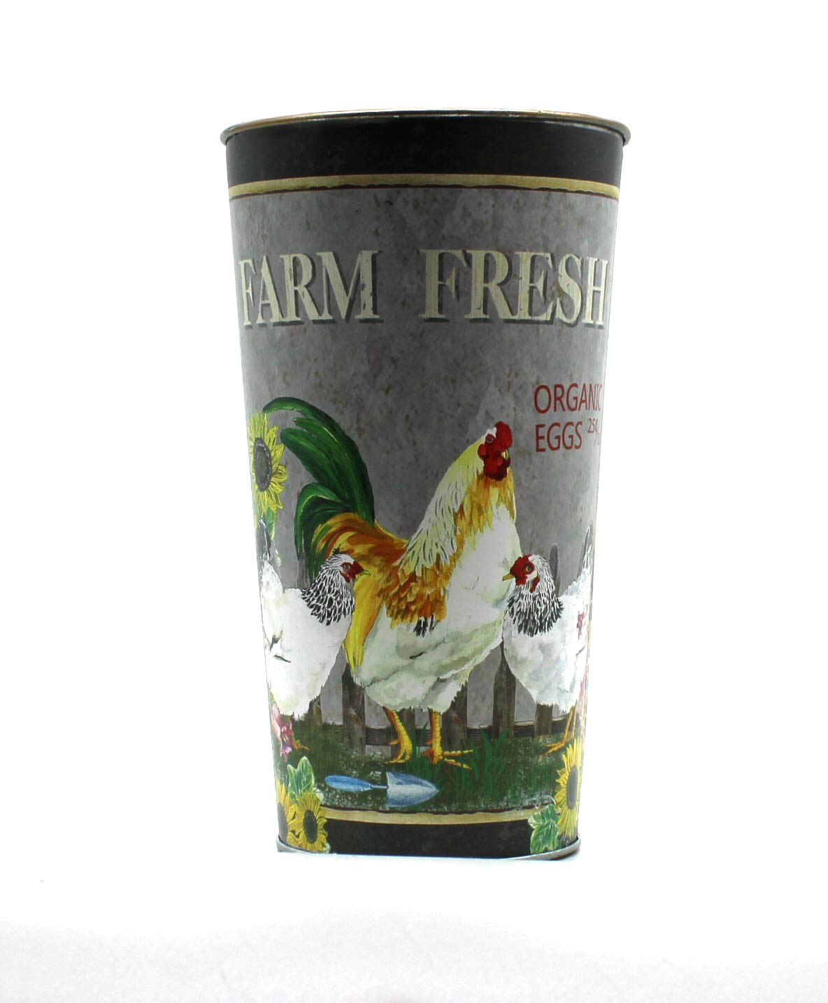 Farm Fresh Eggs Metal Farmhouse Pail - 8.5