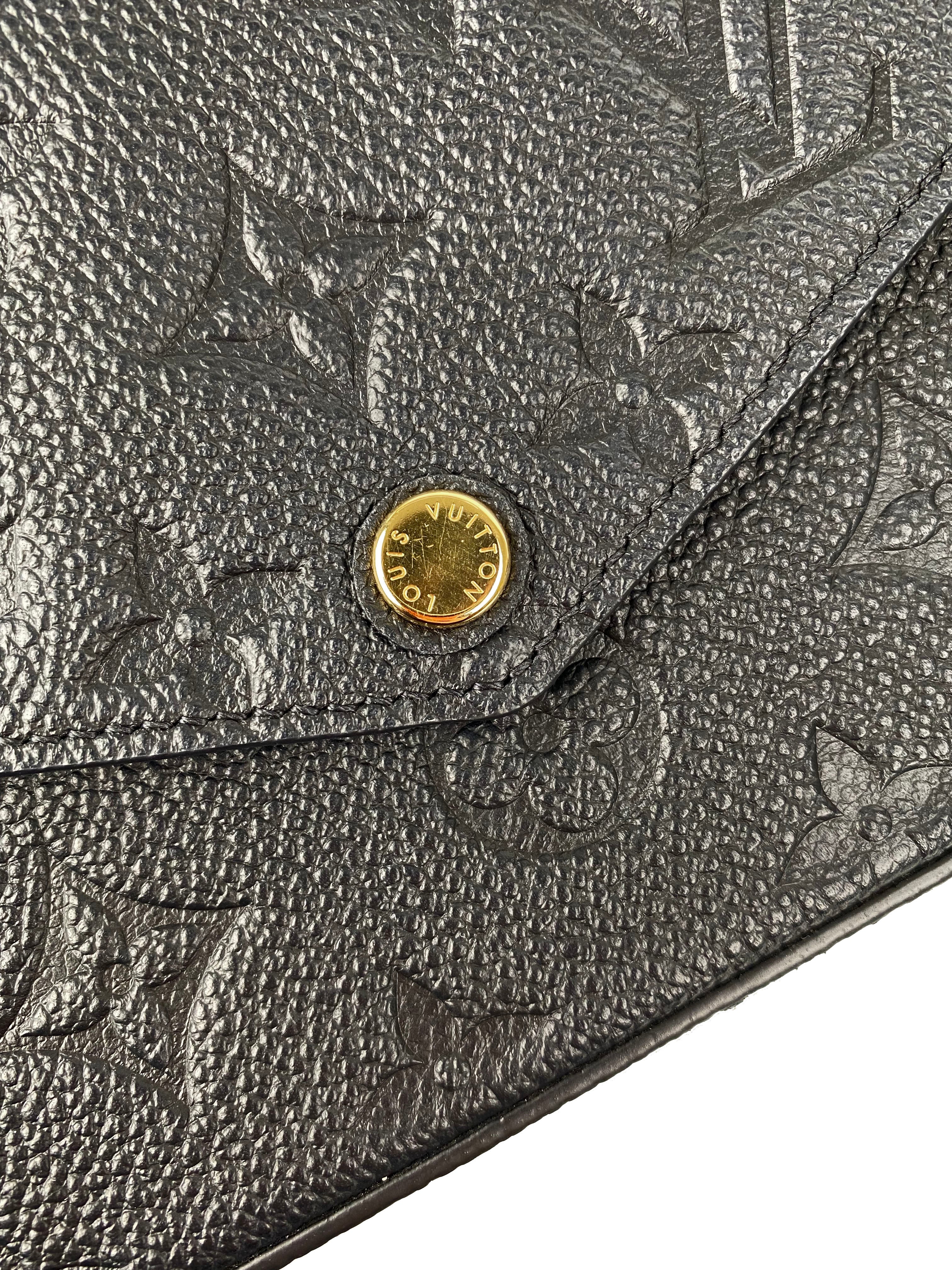 Authentic Louis Vuitton Black Felicie Pochette Crossbody Bag - Luxury Leather Wallet on Chain for Women, Perfect for Evening Events & Daily Use