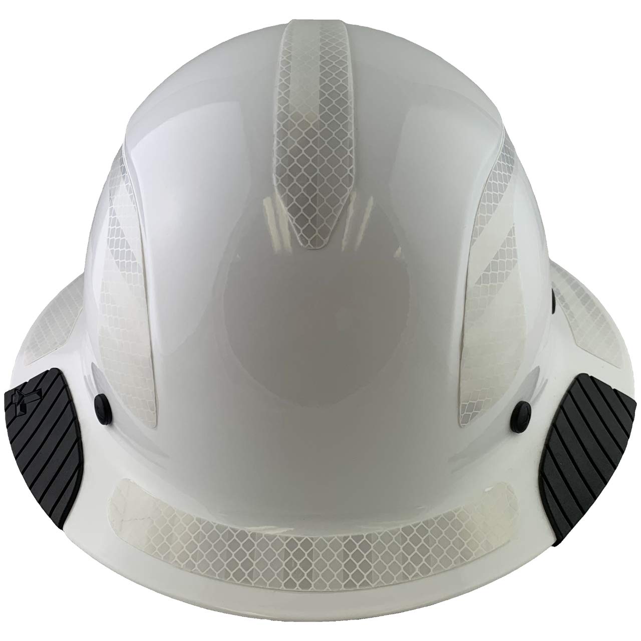 Fiberglass Composite Full Brim Safety Hard Hat - ANSI Certified White Construction Helmet with Reflective Decals & Tote Bag - Ideal for Construction Workers, Electricians, and Industrial Safety