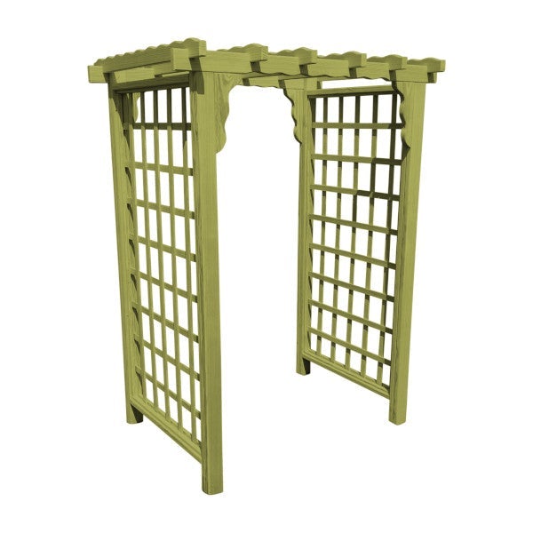 Pressure Treated Yellow Pine Lexington Arbor - Durable Outdoor Wood for Decks, Fences & Landscaping | Weather-Resistant Garden Structure for Patio & Backyard