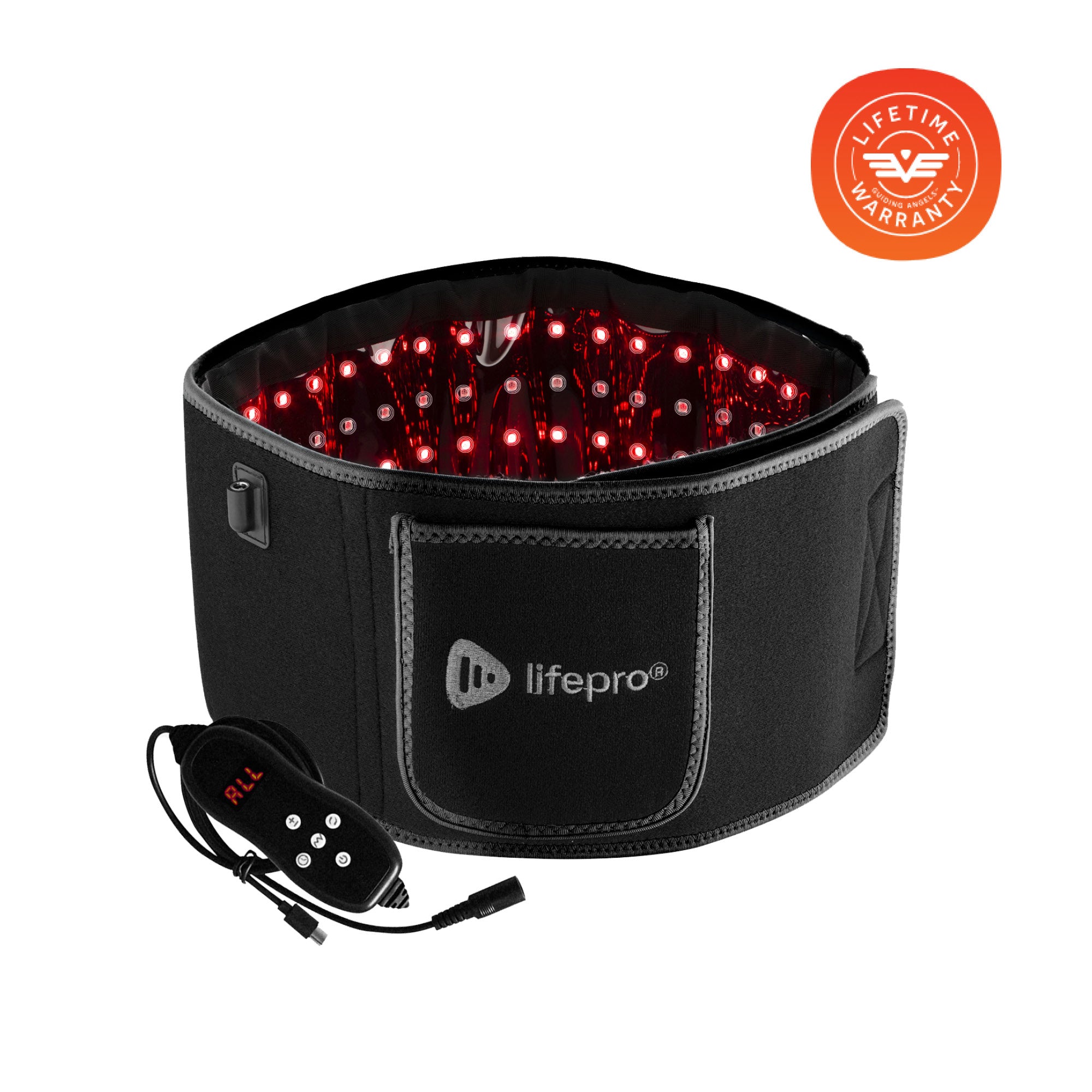 Allevared Pro Light Therapy Belt for Pain Relief & Muscle Recovery - Red & Near Infrared LED Light Therapy Device for Back, Shoulder, Knee Pain - Home Use & Professional Treatment