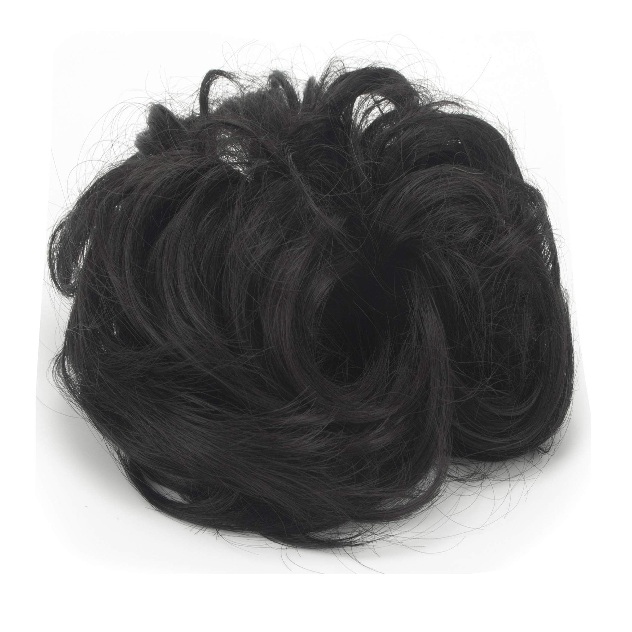 Messy Bun Hair Extensions - Clip-in Chignon Updo Hairpiece with Scrunchie for Women | Perfect for Weddings, Parties & Everyday Styling
