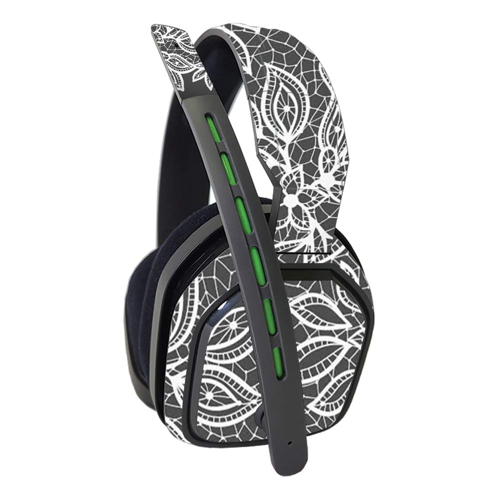 MightySkins Floral Lace Vinyl Decal Wrap Cover for Astro A10 Gaming Headset - Protective, Durable Skin | Easy to Apply & Remove | Made in USA | Perfect for Gamers & Streamers