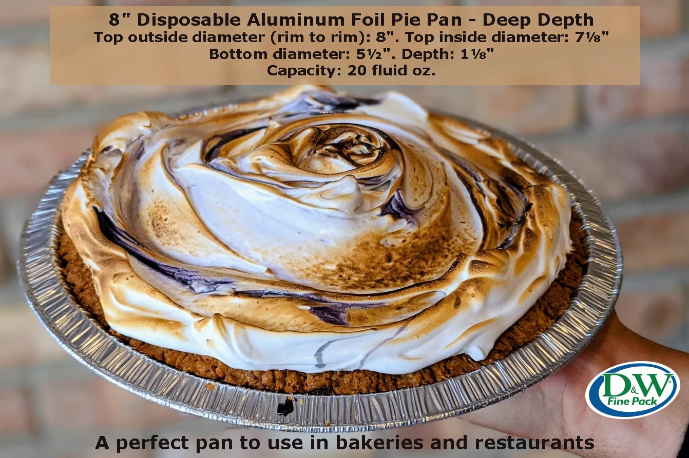 KitchenDance 20oz Disposable Aluminum Pie Pans - 250 Count Round Deep Foil Baking Pans for Catering, Bakeries & Restaurants - Perfect for Pies, Quiches, Casseroles & Meal Prep | Ideal for Commercial Kitchens, Holiday Baking & Large Batch Cooking