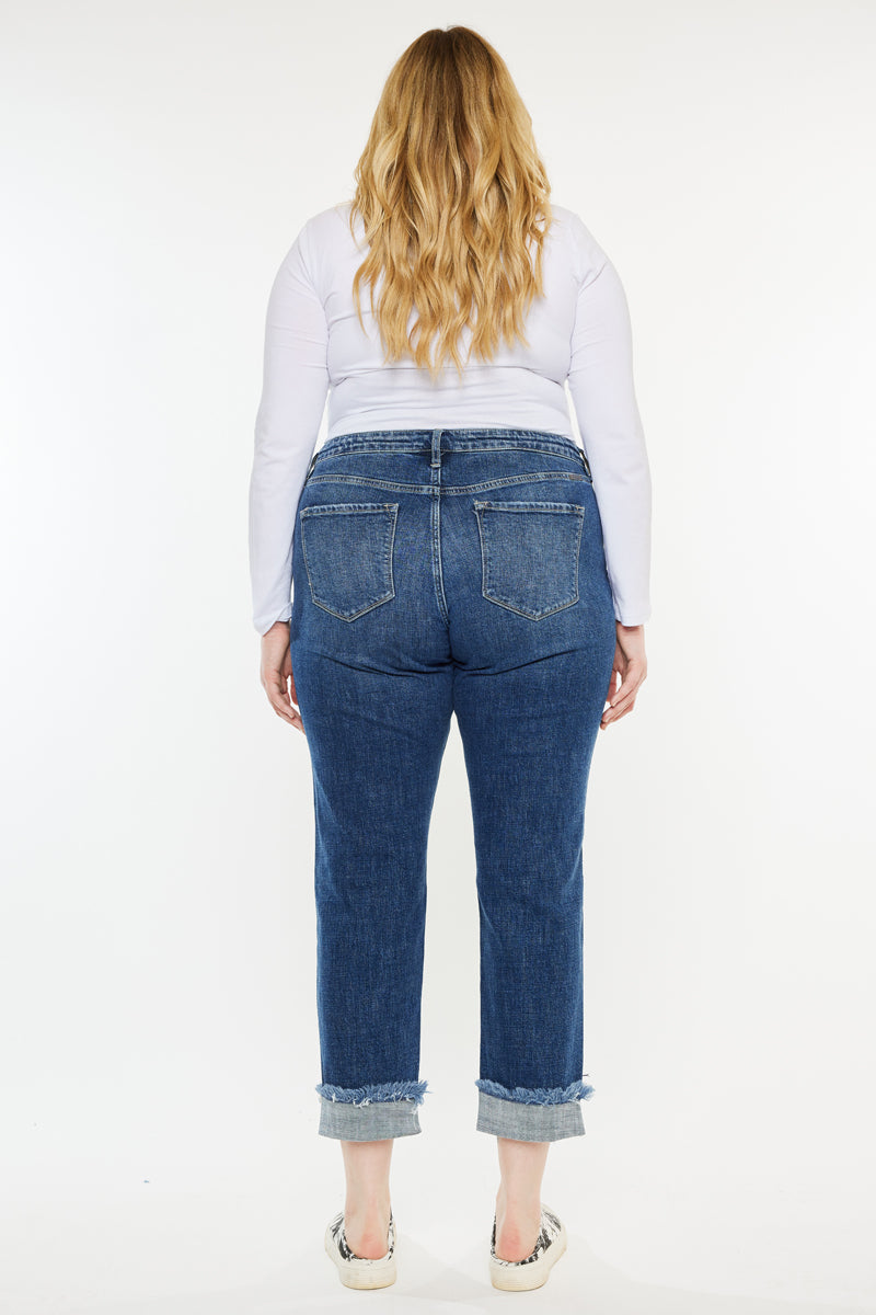 Stylish Nelly Mid Rise Boyfriend Jeans for Women - Plus Size Comfort Fit Denim Pants | Casual Everyday Wear & Weekend Outfits