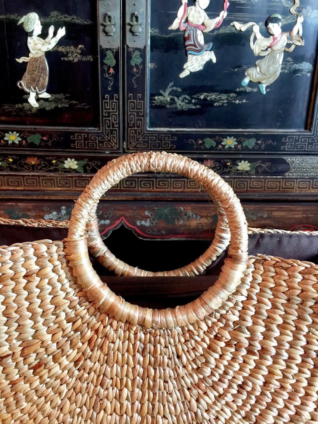 InfinityLoveCo Large Handwoven Straw Beach Tote Bag - Natural Woven Basket Purse for Women, Summer Vacation, Picnic & Outdoor Activities | Perfect for Beach, Pool, Shopping & Travel