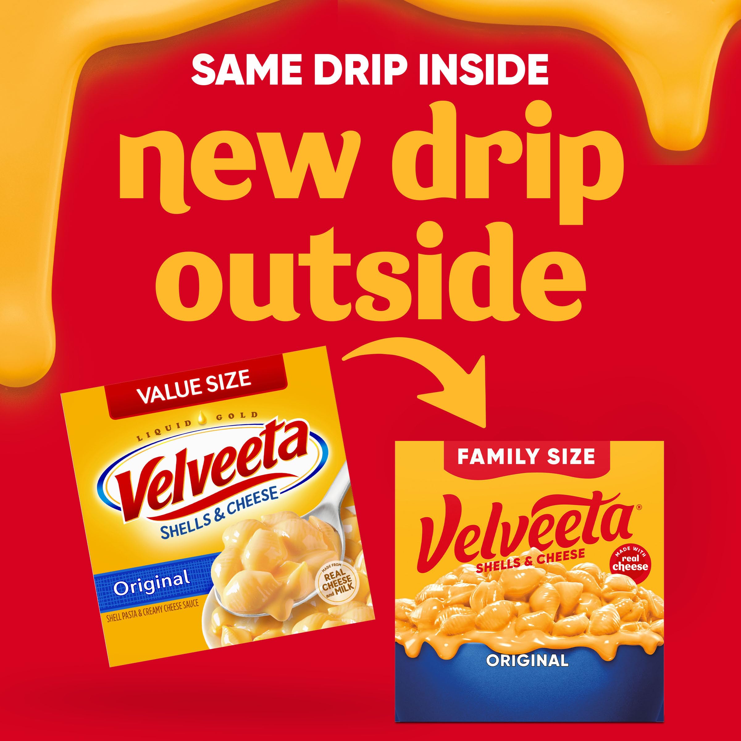 Original Velveeta Shells & Cheese Pasta with Cheese Sauce - 24 oz Value Size Box | Quick & Easy Mac and Cheese Dinner for Family Meals, Kids Lunch, and Comfort Food Cravings