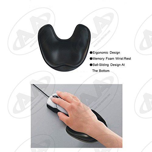 Ergonomic U-Shaped Wrist Rest for Mouse Pad - Comfortable Support for Laptop & Desktop Computers - Perfect for Office Work, Gaming & Long Computer Sessions