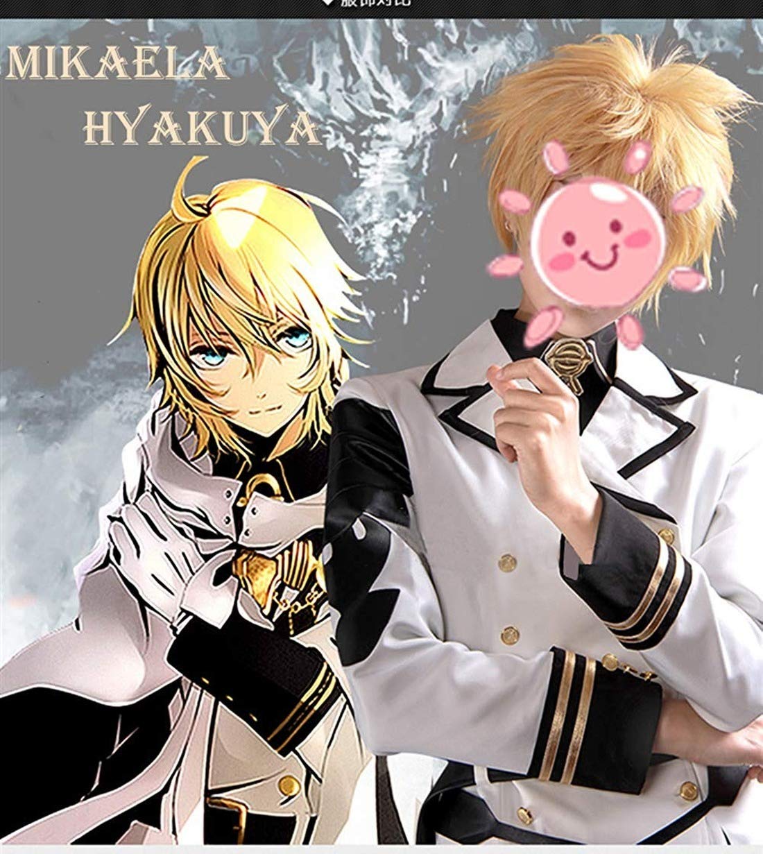 Mikaela Hyakuya Cosplay Costume Full Set with Wig - Seraph of The End Anime Outfit for Halloween, Conventions & Cosplay Events