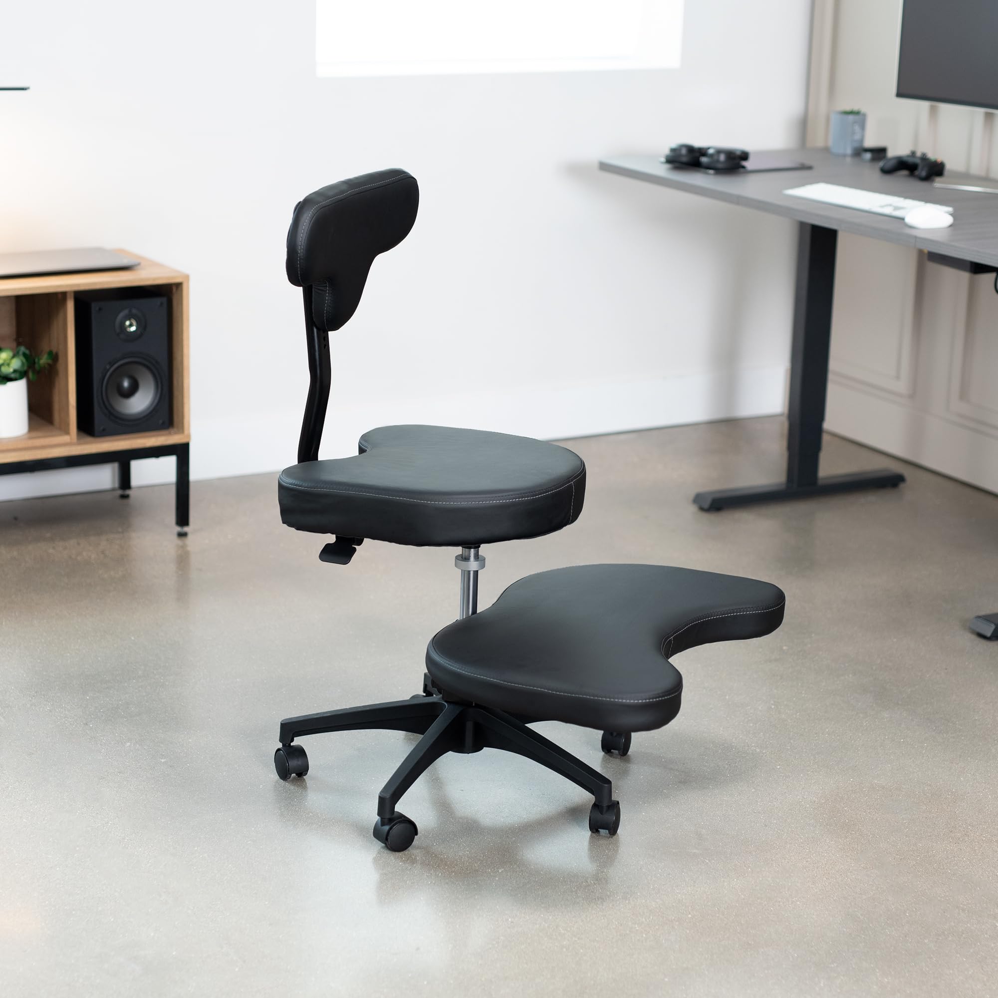 VIVO Adjustable Yoga Chair for Office & Meditation - Black