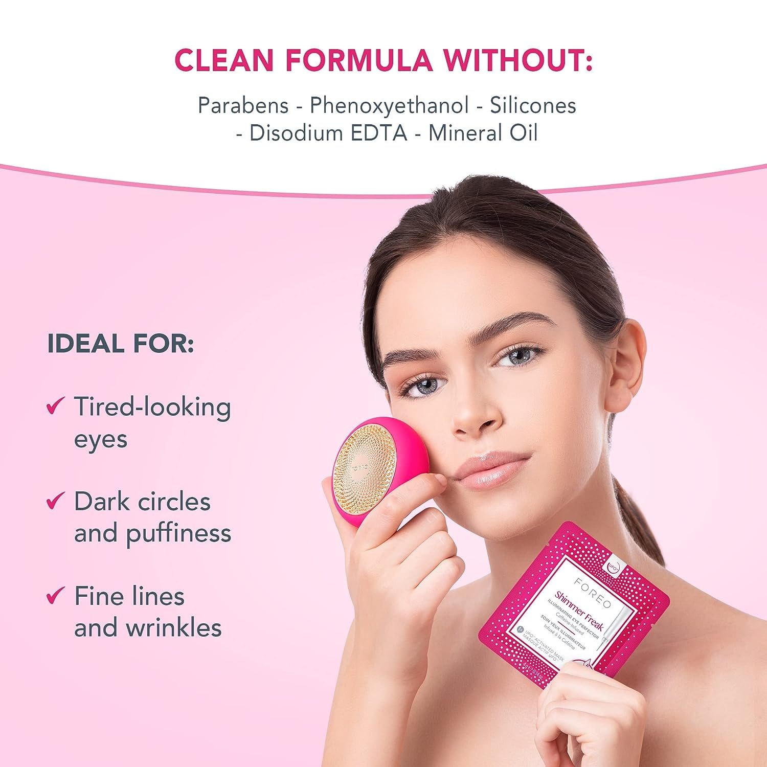 FOREO UFO Shimmer Freak Mask - Smart Facial Treatment Device for Glowing Skin | At-Home Spa & Skincare Routine