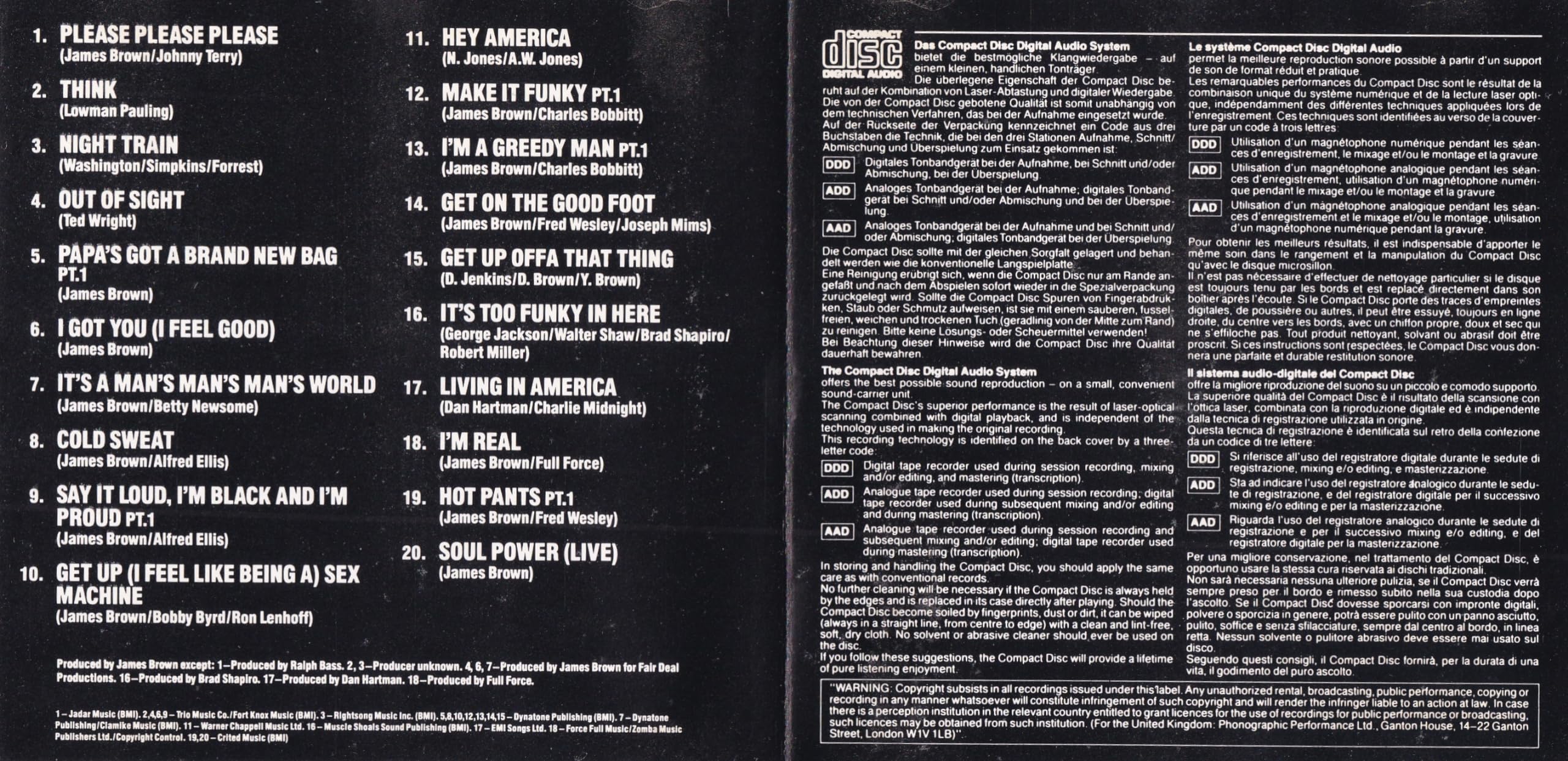 James Brown Greatest Hits - Sex Machine & Best Songs Collection for Dance Parties, Workouts & Soul Music Lovers