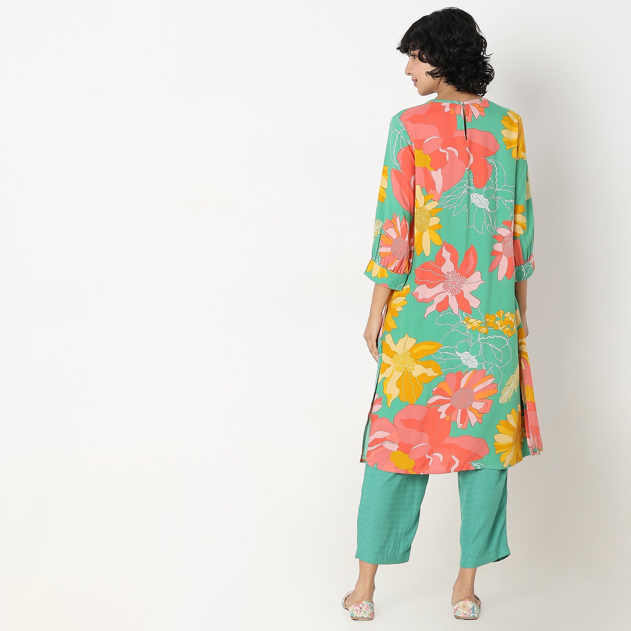 Flare Fit Printed Kurta for Women - Stylish & Comfortable Indian Ethnic Wear - Perfect for Festivals, Weddings & Casual Outings