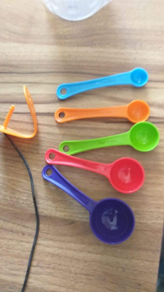 5-Piece Colorful Measuring Spoon Set for Baking & Cooking - Stainless Steel Kitchen Utensil Tools | Perfect for Measuring Spices, Flour, Sugar & Liquid Ingredients