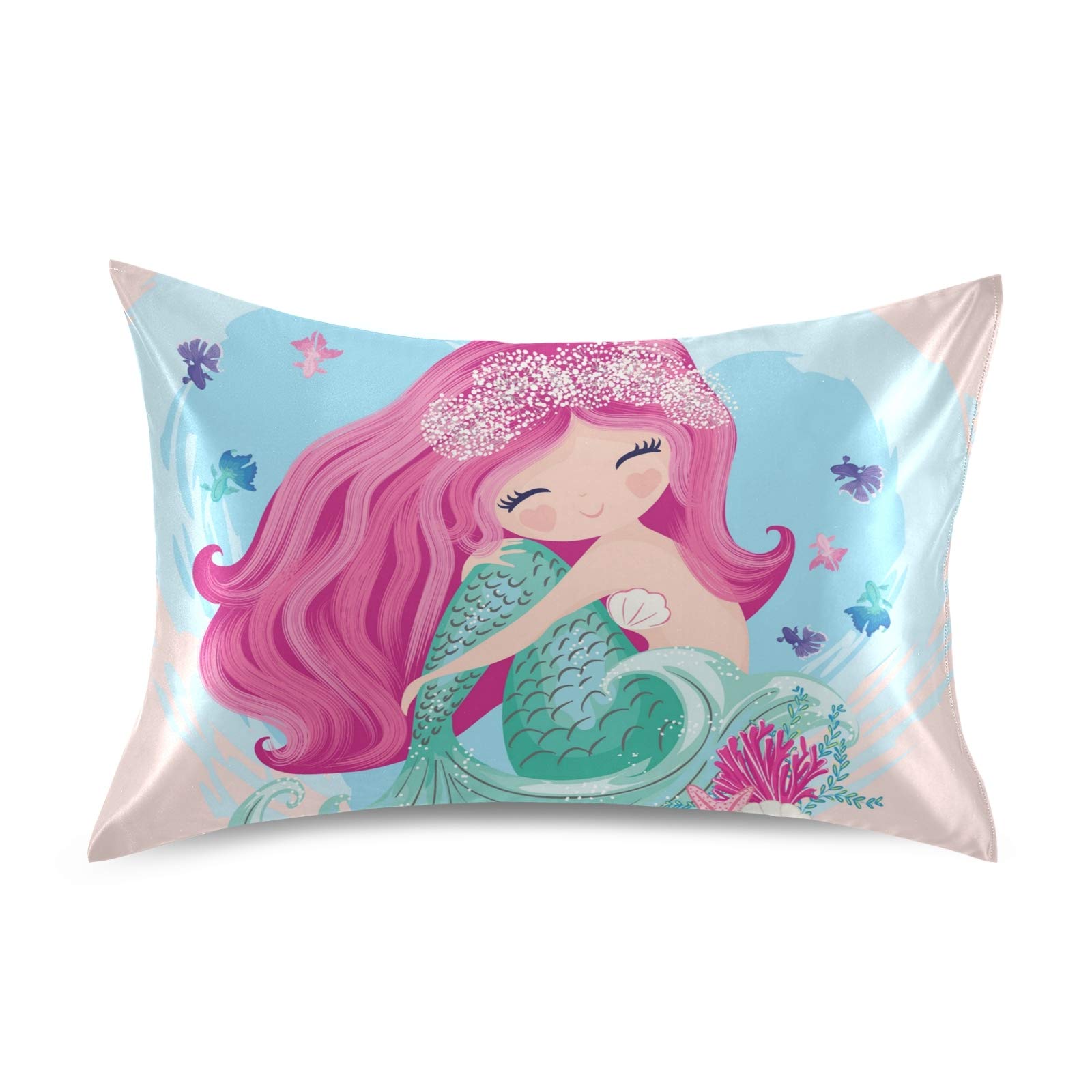 Silky Satin Pillowcase Queen Size 20x30 Inches - Breathable Hair & Skin Friendly Pillow Cover with Envelope Closure for Bed, Sofa & Couch - Perfect for Beauty Sleep & Home Decor