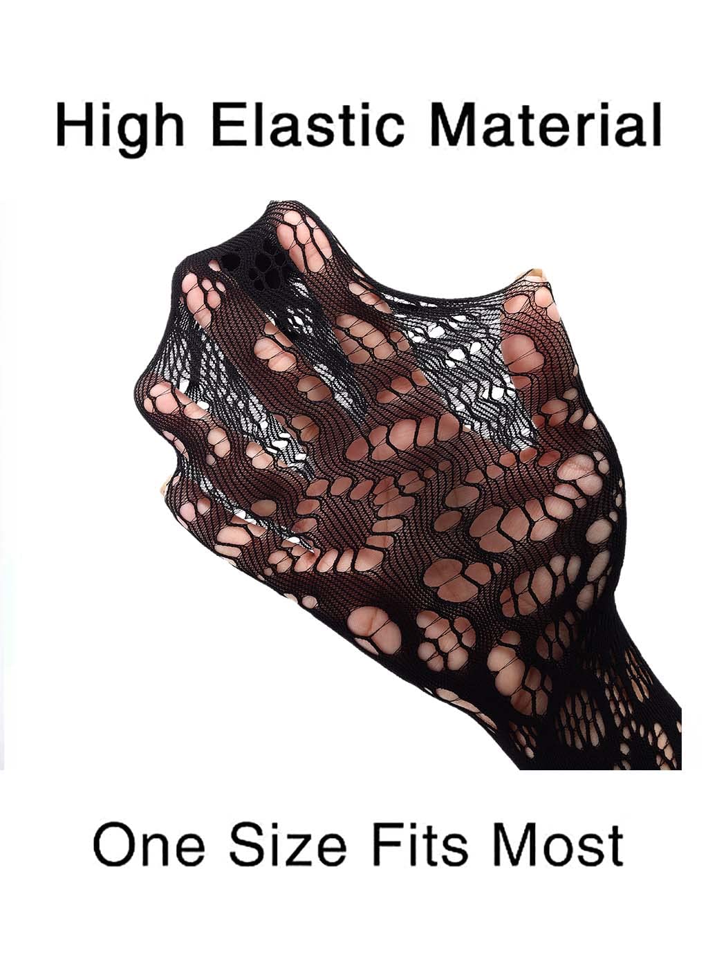 Sexy Black Fishnet Stockings for Women - High Waist Suspender Pantyhose with Lace Trim | Perfect for Cosplay, Halloween, and Burlesque Outfits