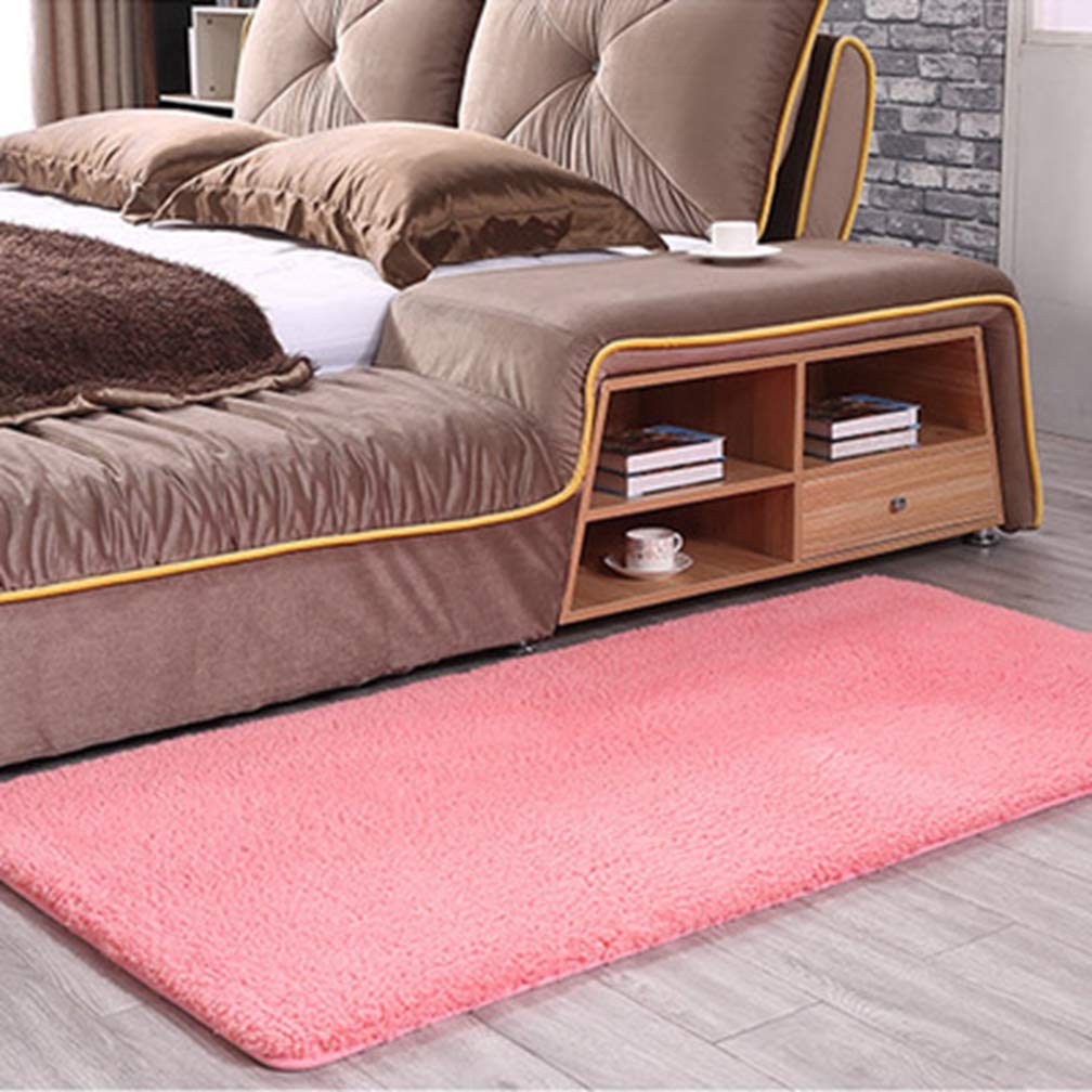 MOXIC Soft Shag Area Rug 4'x7' - Non-Slip Plush Rectangular Carpet for Living Room, Bedroom, Nursery - Modern Indoor Outdoor Runner in Pink - Perfect for Kids Room, Home Decor & High Traffic Areas