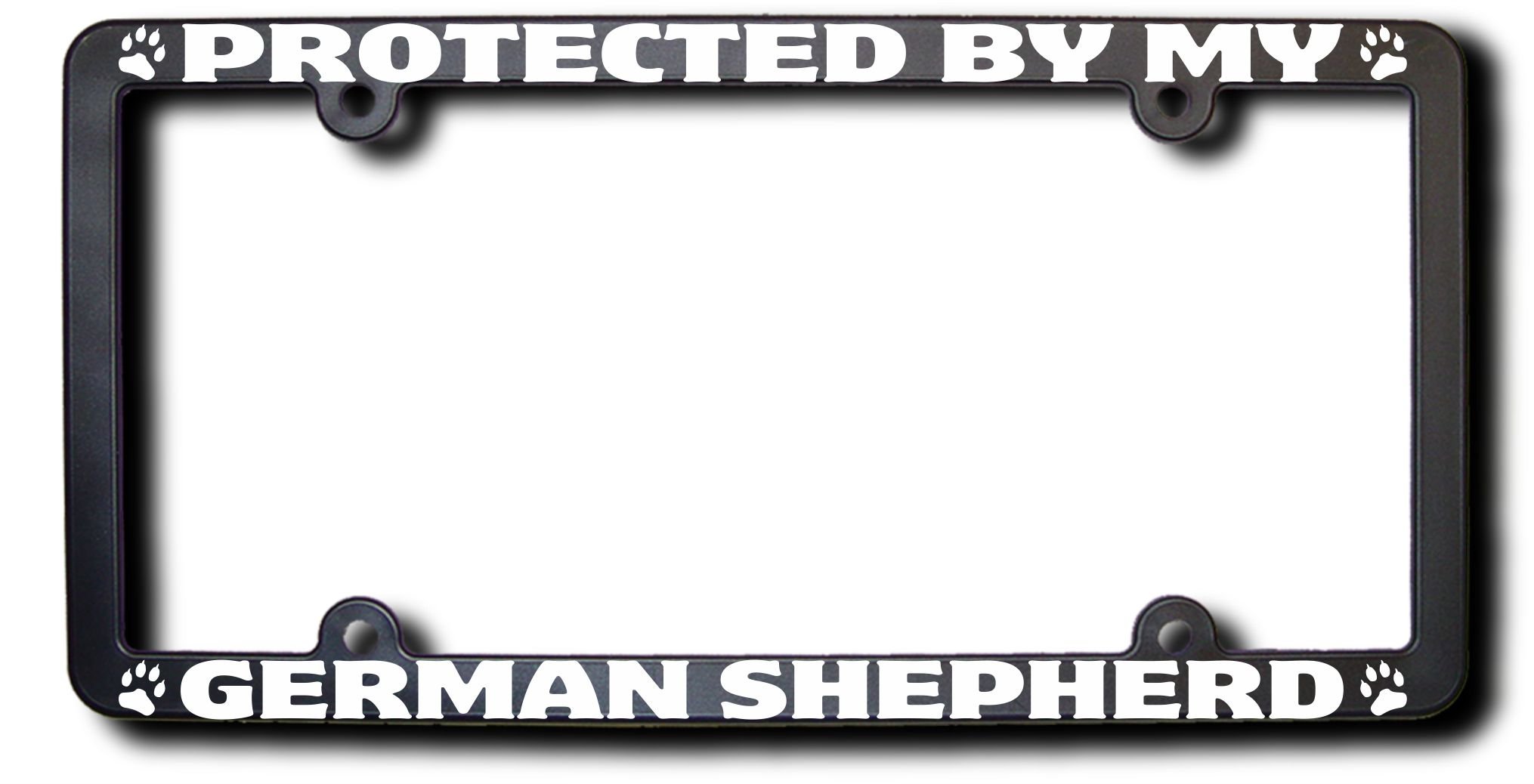 German Shepherd License Plate Frame - Personalized Car Tag Holder for Dog Lovers | Durable Metal Auto Accessory for Trucks, SUVs & Vehicles