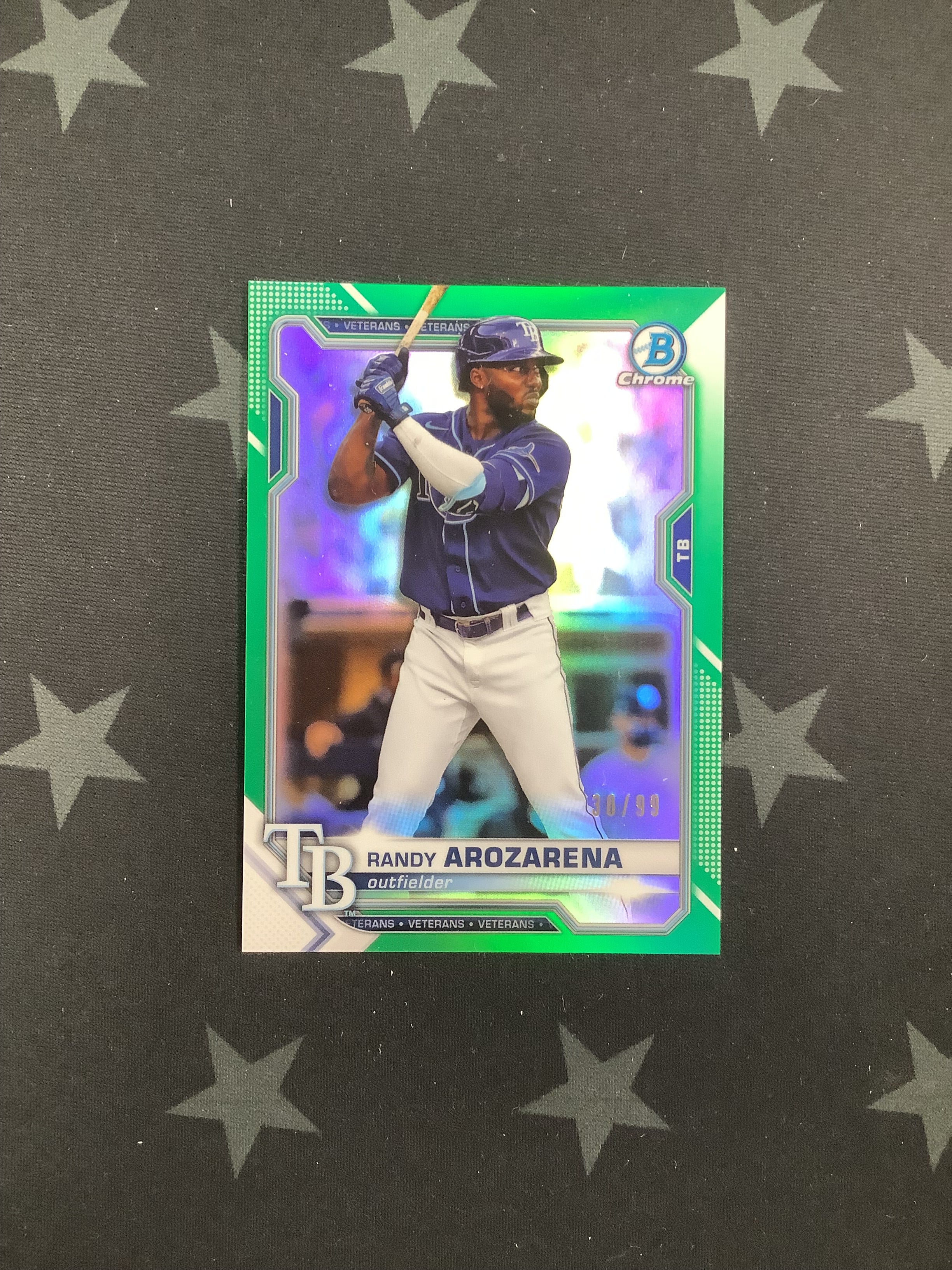 2021 Bowman Chrome Randy Arozarena Green Refractor #66/99 Baseball Card - Perfect for Collectors, Investors & Sports Fans