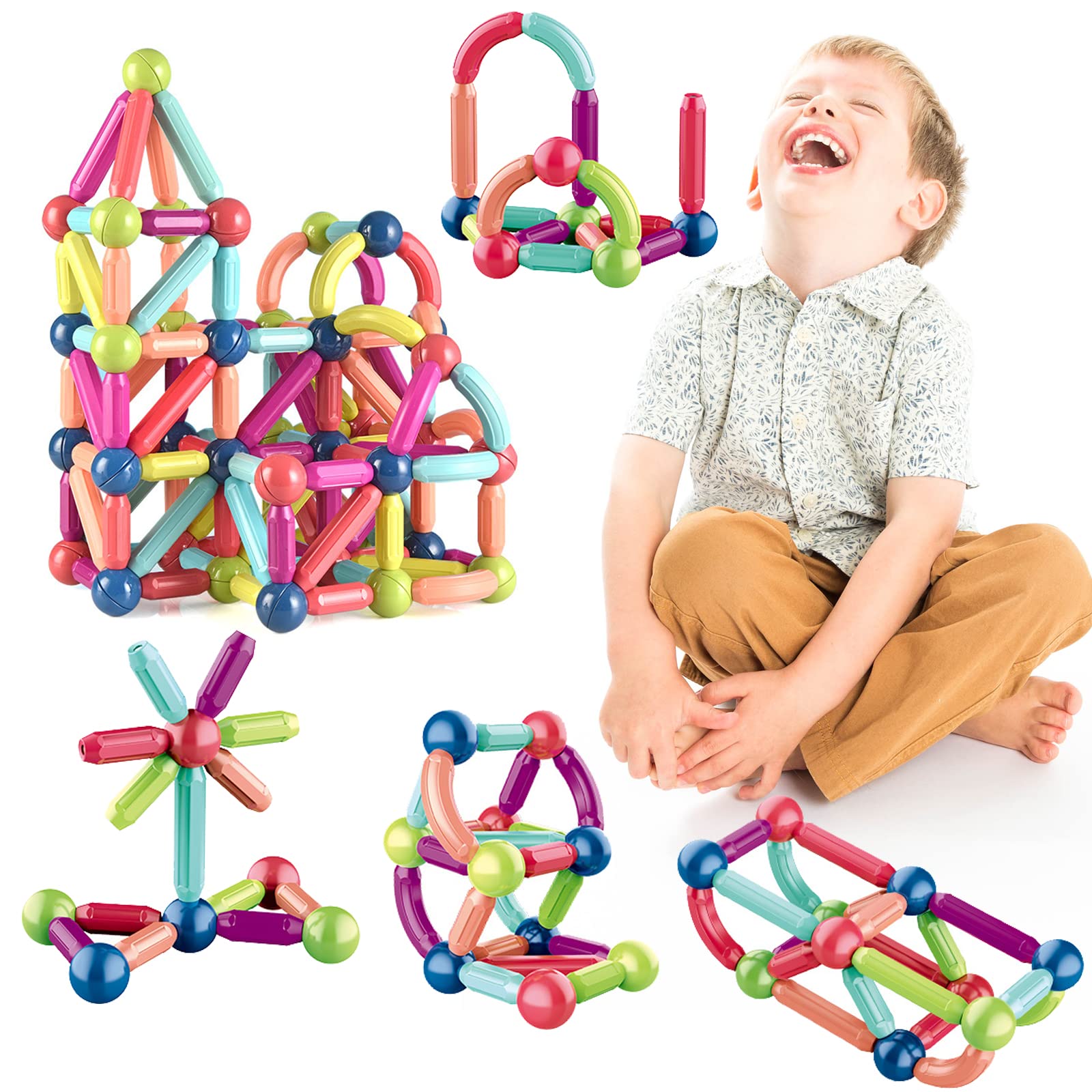 VEGCOO 36PCS Magnetic Building Blocks for Kids - STEM Construction Toys for Ages 3+ | Birthday Gift & Learning Play