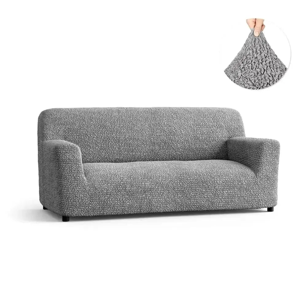 3 Seater Sofa Slipcover - Microfiber Fabric Stretch Couch Cover for Living Room, Home Decor & Furniture Protection