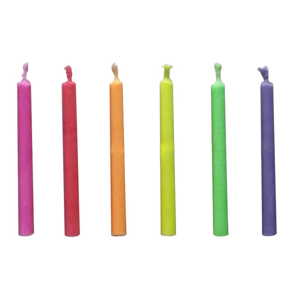 6-Piece Colorful Candle Stick Holders for Birthday, Festival & Party Decor - Creative Candle Holders for Kitchen, Dining & Bar - Candle Making Pouring Pitcher (Multicolor, One Size) - Perfect for Home Decor, Wedding Centerpieces & Holiday Celebrations