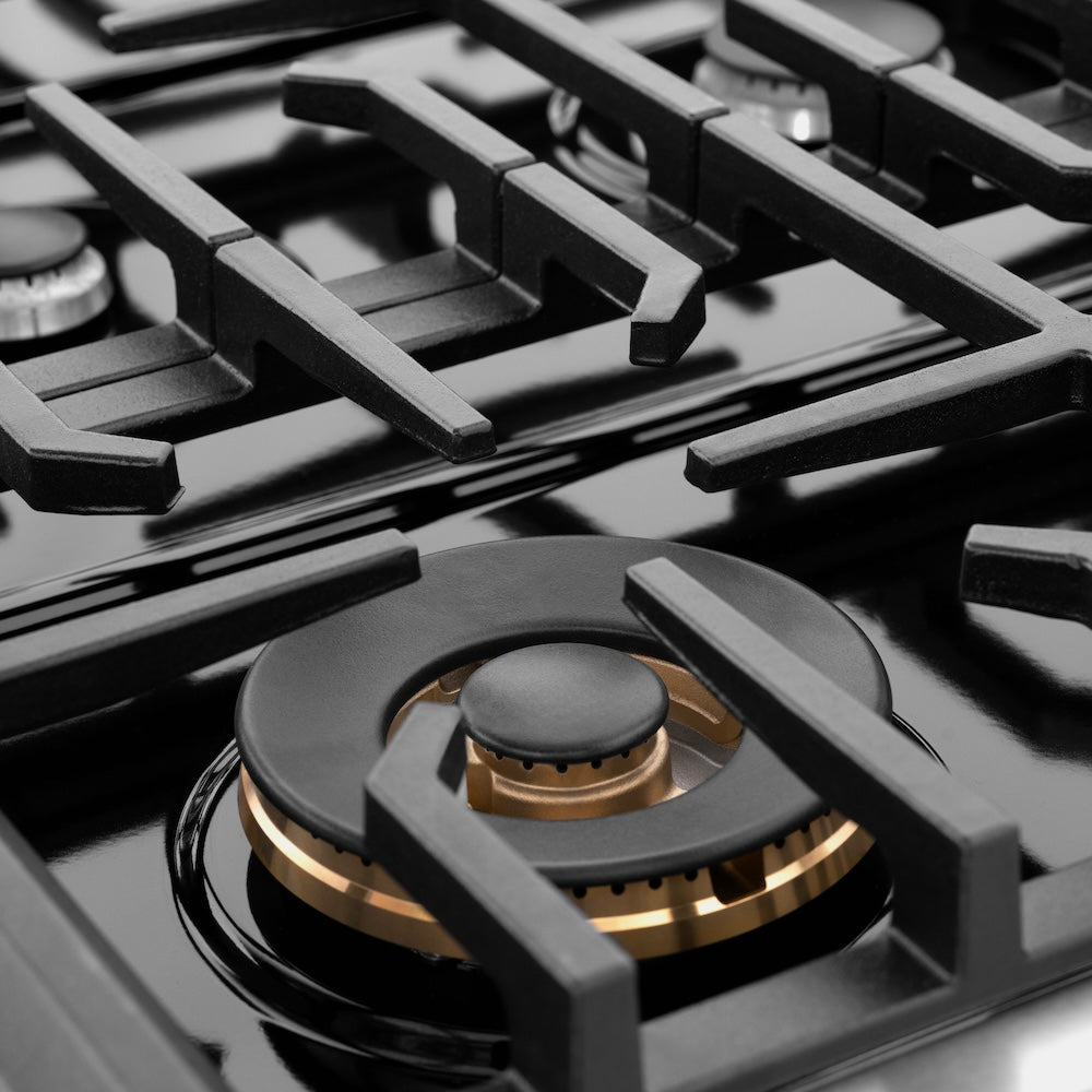 ZLINE 48-Inch Stainless Steel Gas Rangetop with 8 Burners & Porcelain Cooktop - Professional SRT48 Model for Home Chefs & Commercial Kitchens | Perfect for Large Family Cooking, Catering Events & Restaurant Use